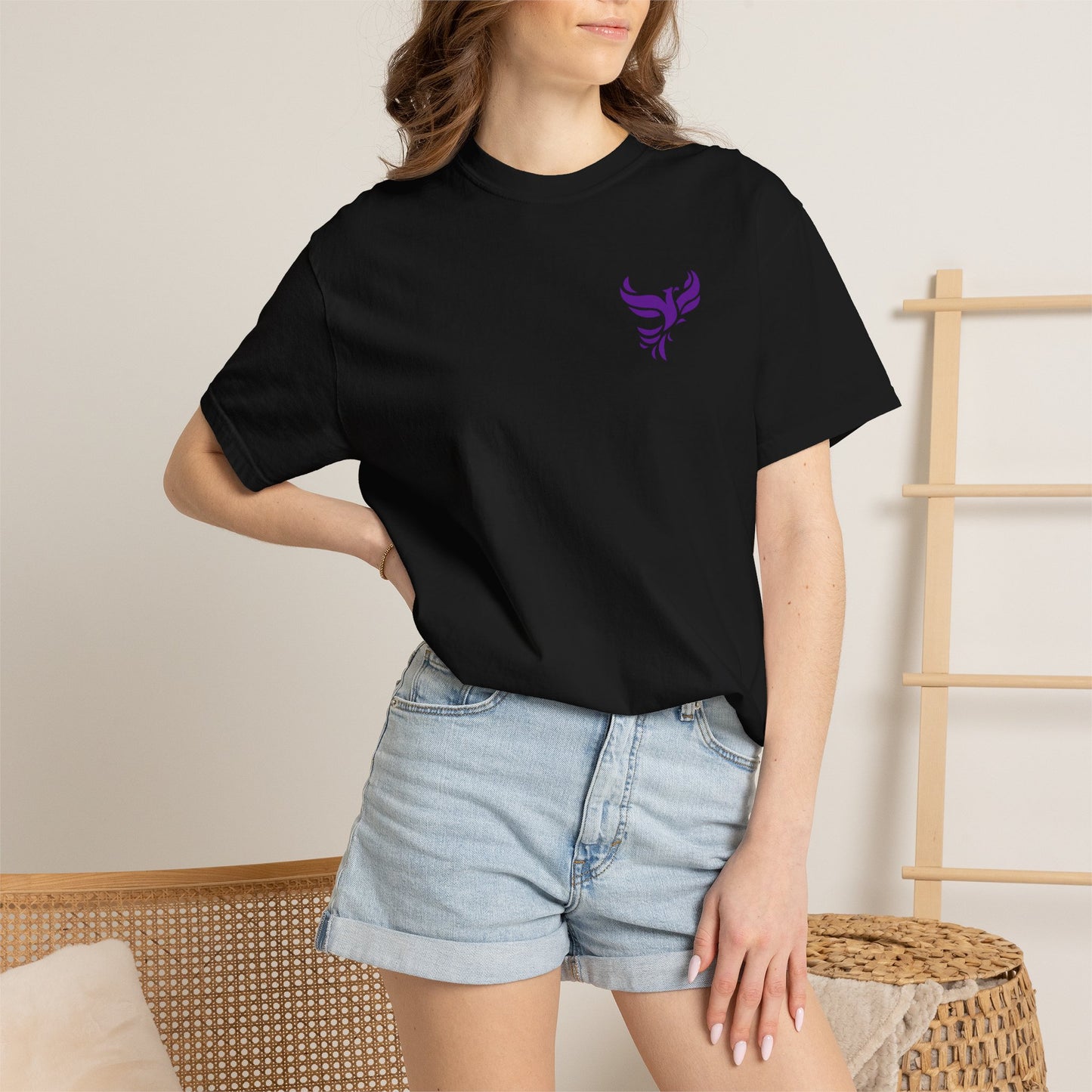 Rise and Thrive Domestic Violence Awareness Shirt | Purple Phoenix Survivor & Supporter Tee | Romans 5:3–5
