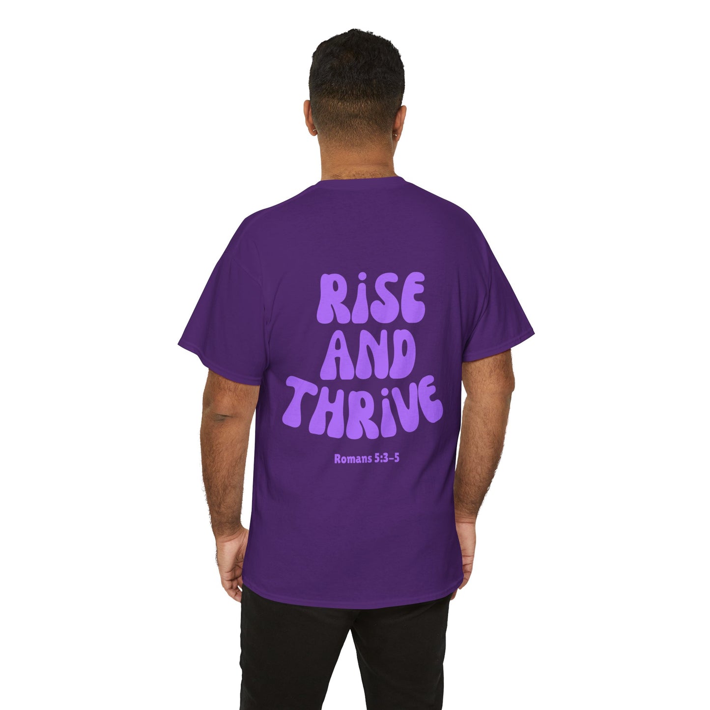 Rise and Thrive Survivor Logo T-Shirt — Empowerment Purple Tee