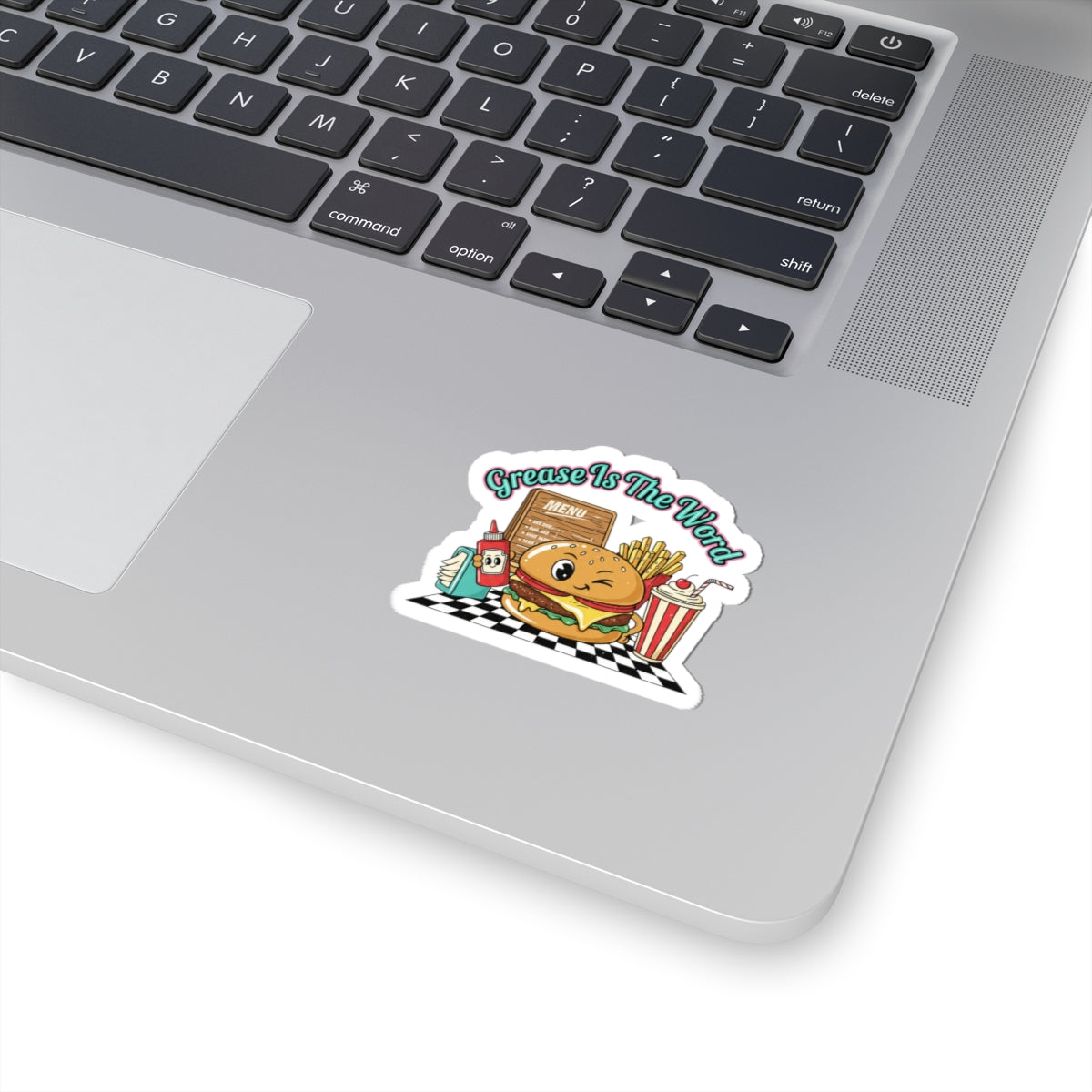 Grease Is The Word Burger Diner Kiss-Cut Sticker | Retro Diner, Matchbook Graphic