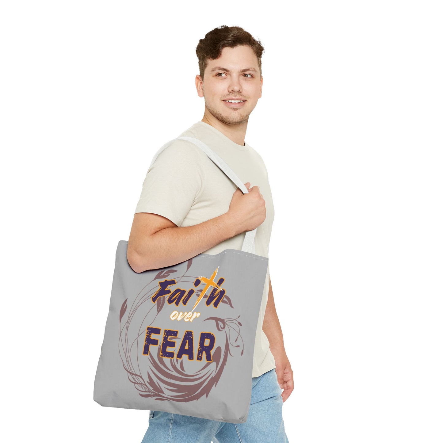 Inspirational Faith Over Fear Tote Bag