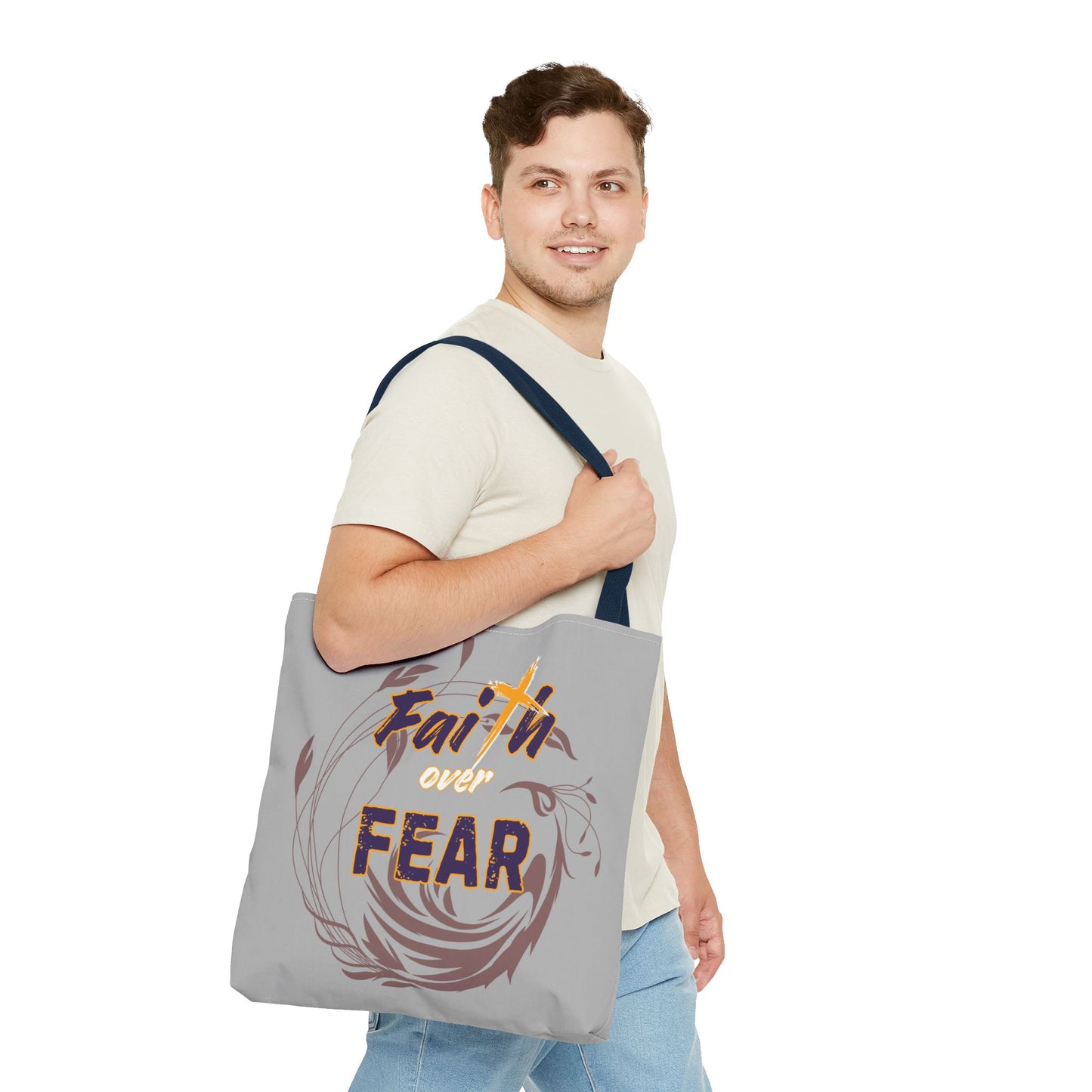 Inspirational Faith Over Fear Tote Bag