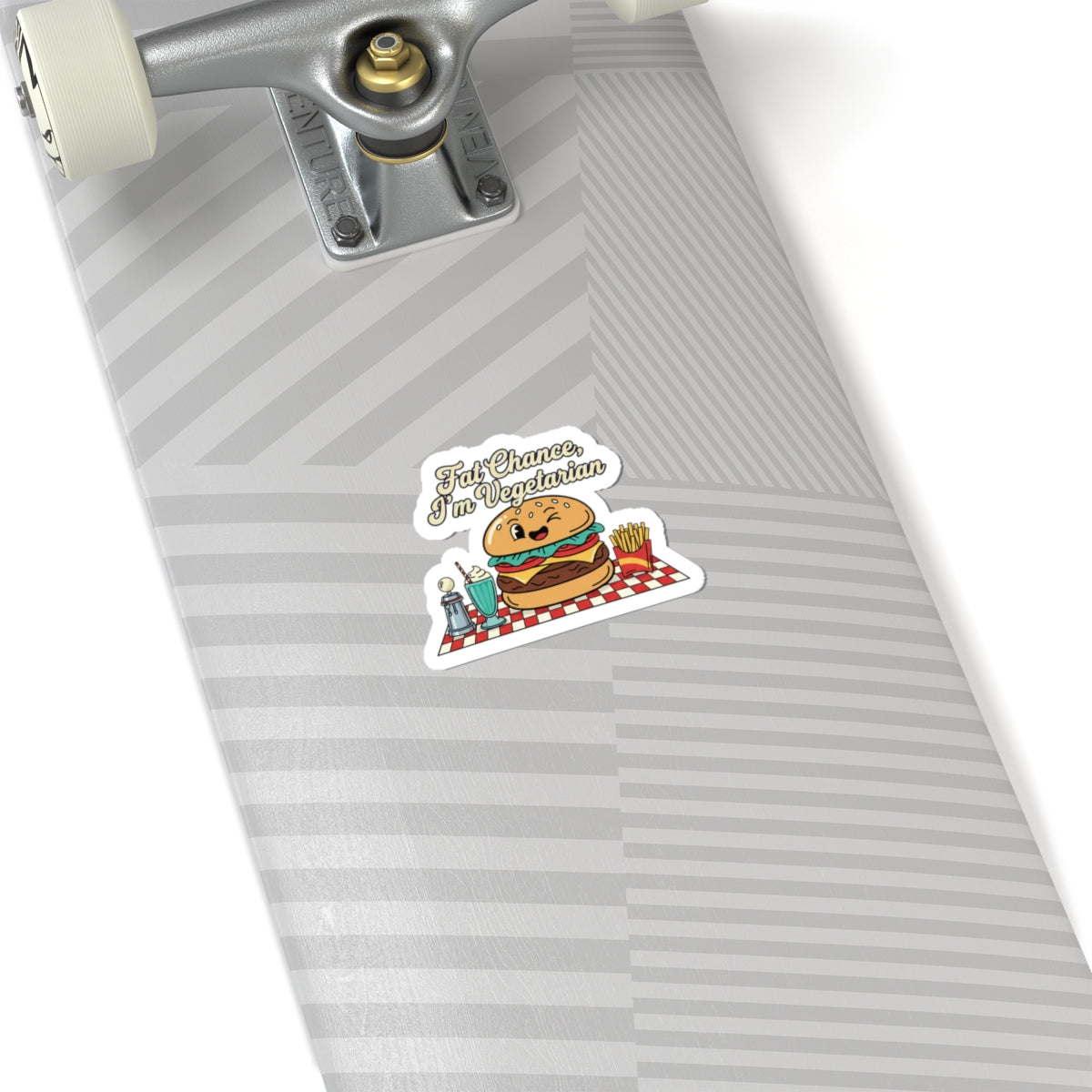 Fat Chance I'm Vegetarian Kiss-Cut Stickers | Retro Diner, Matchbook Graphic, Pantry Label Art