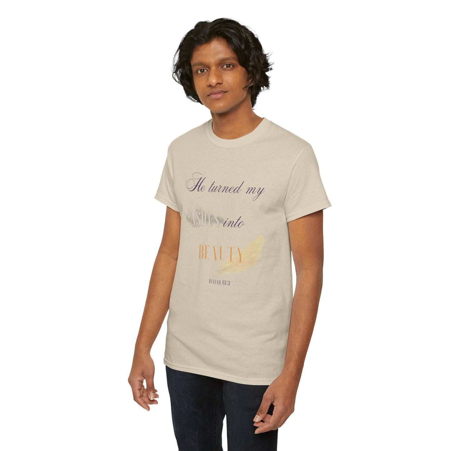 He Turned My Ashes Into Beauty Shirt – Christian Women’s Tee | Faith Based Apparel | Beauty for Ashes Shirt | Rise & Thrive Collection