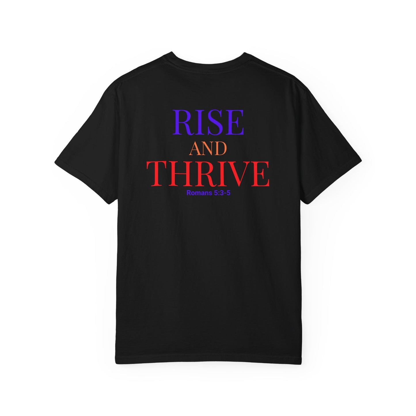 Rise & Thrive Phoenix Shirt | Christian Inspirational Tee | Romans 5:3–5 Faith Hope & Healing Shirt