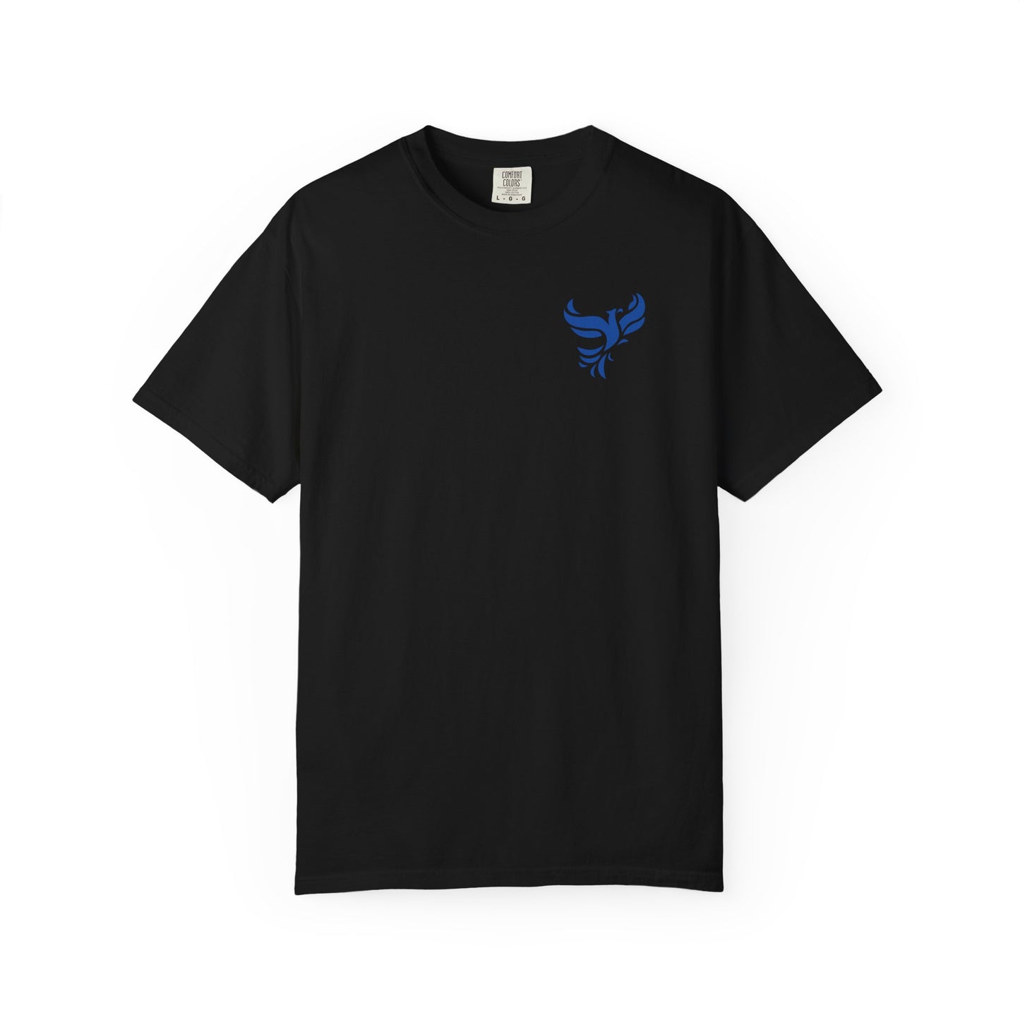 Rise and Thrive Child Abuse Awareness Shirt | Blue Phoenix Survivor & Advocate Tee | Romans 5:3–5