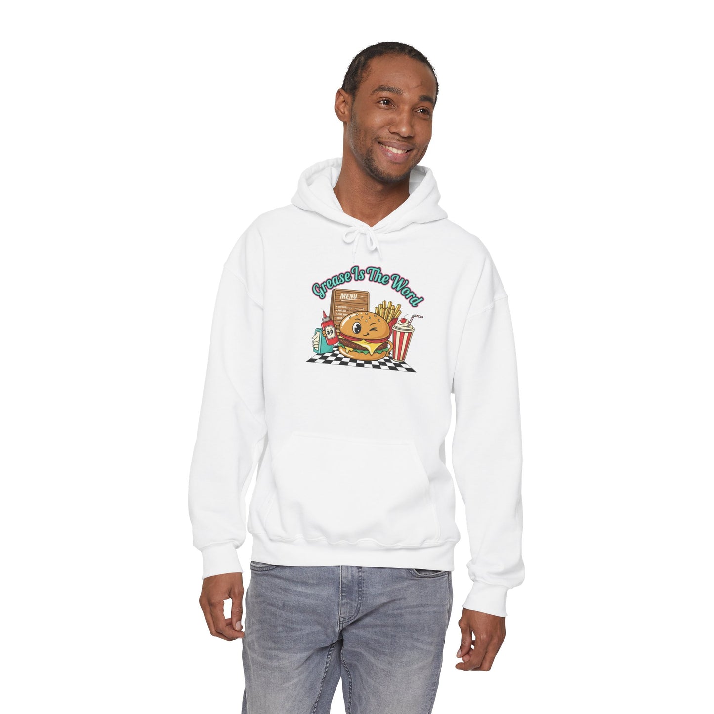 Grease is the Word, Matchbook Burger Diner Hoodie | retro diner shirt, pantry label art