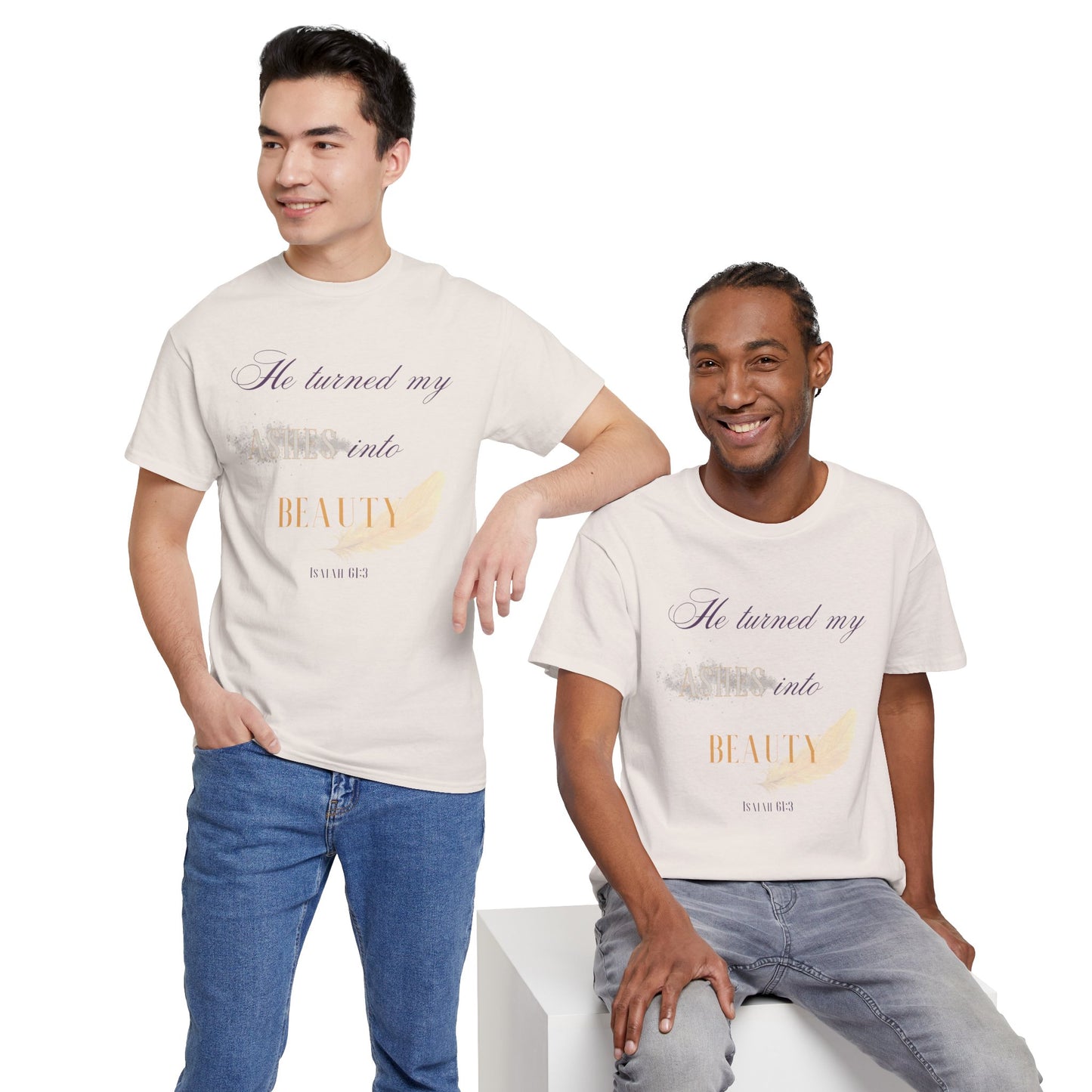 He Turned My Ashes Into Beauty Shirt – Christian Women’s Tee | Faith Based Apparel | Beauty for Ashes Shirt | Rise & Thrive Collection