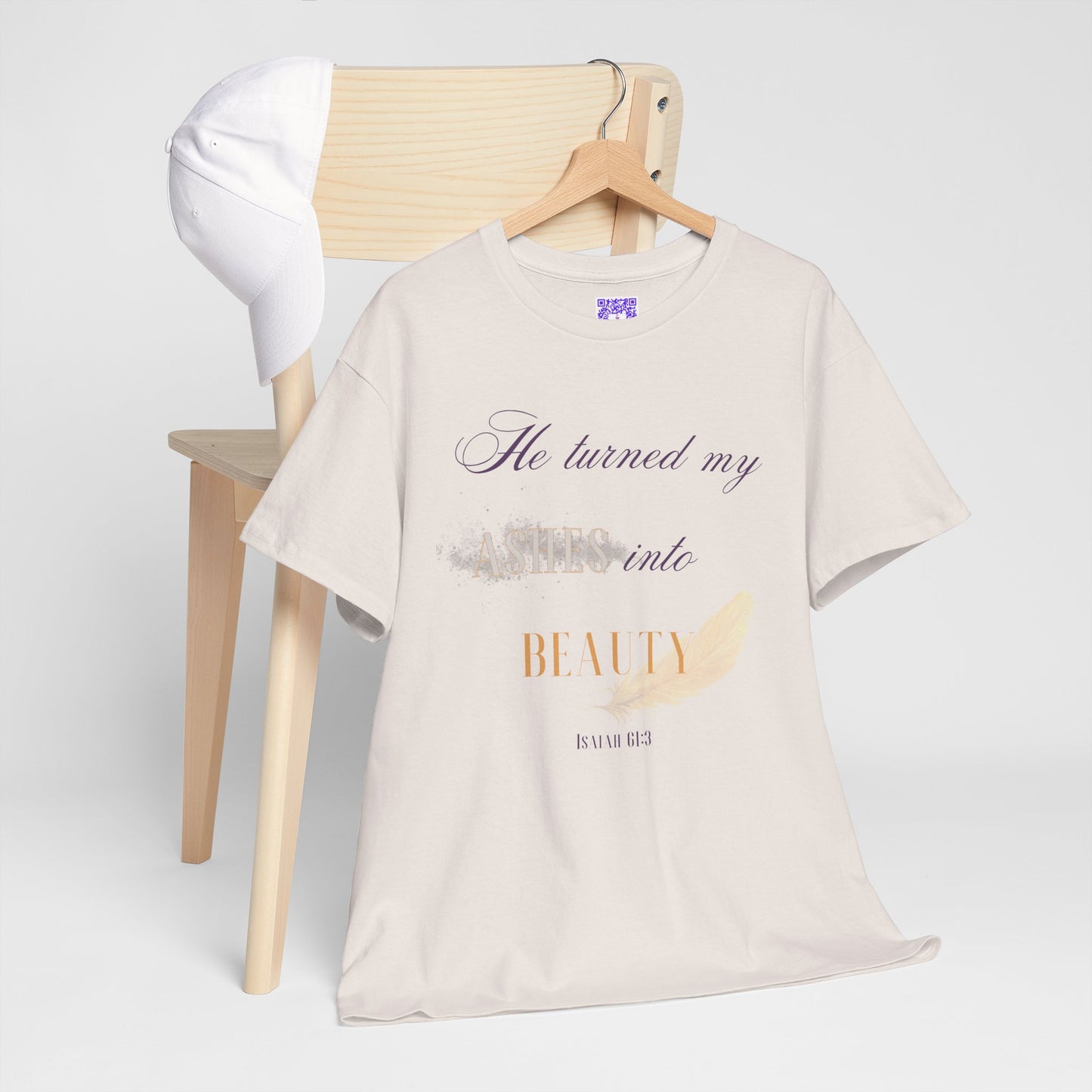He Turned My Ashes Into Beauty Shirt – Christian Women’s Tee | Faith Based Apparel | Beauty for Ashes Shirt | Rise & Thrive Collection
