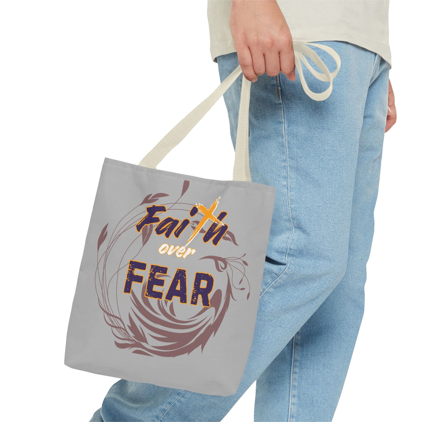Inspirational Faith Over Fear Tote Bag