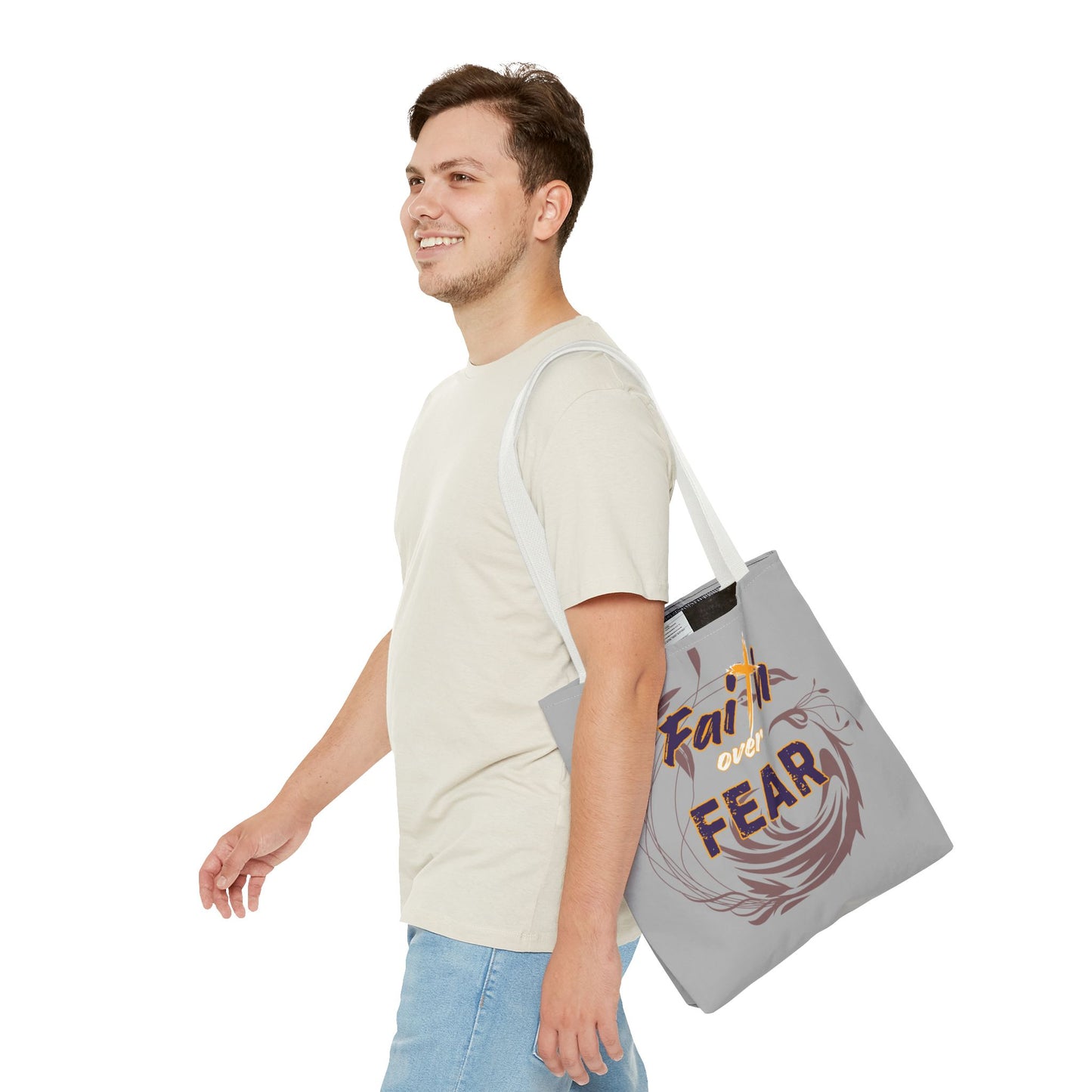 Inspirational Faith Over Fear Tote Bag