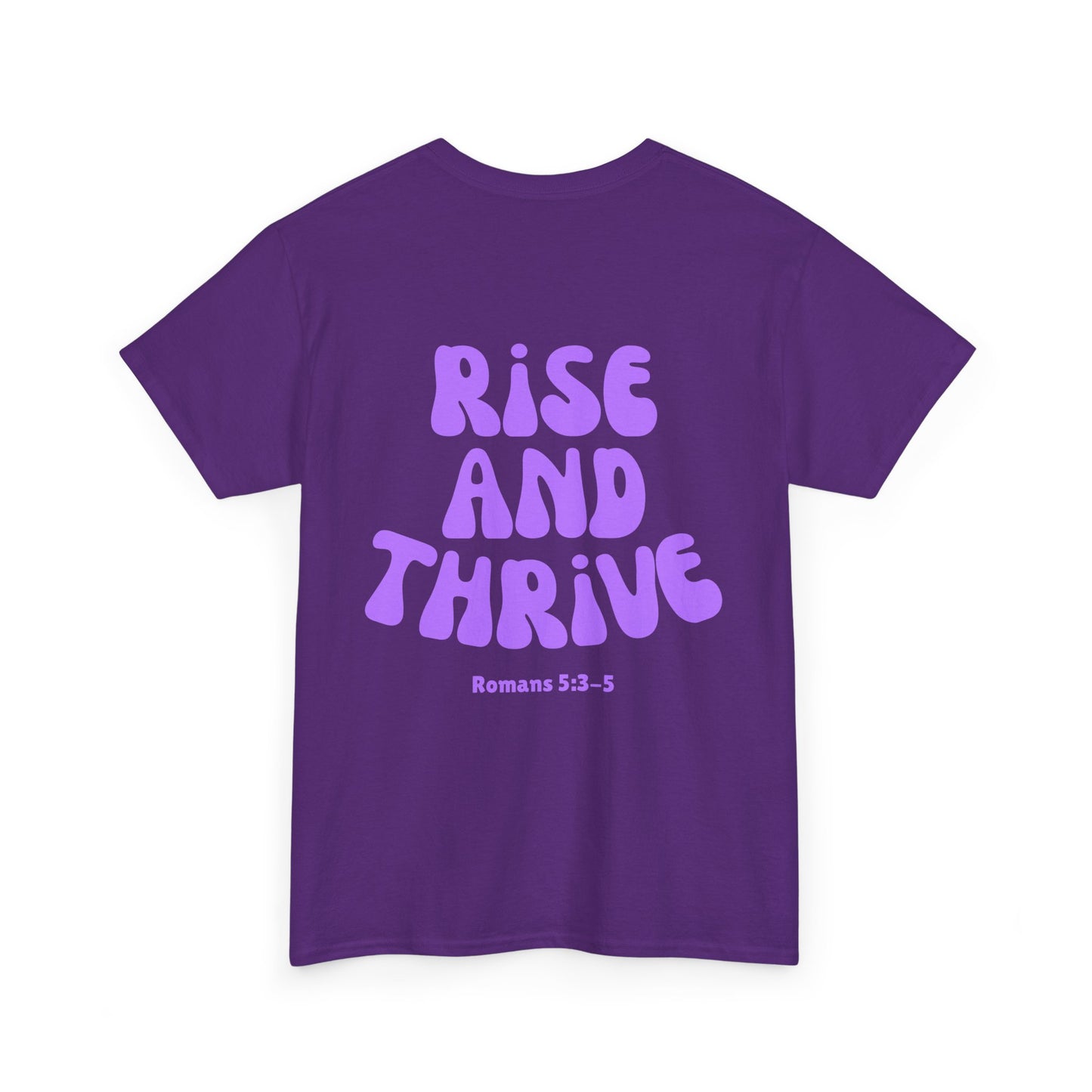 Rise and Thrive Survivor Logo T-Shirt — Empowerment Purple Tee