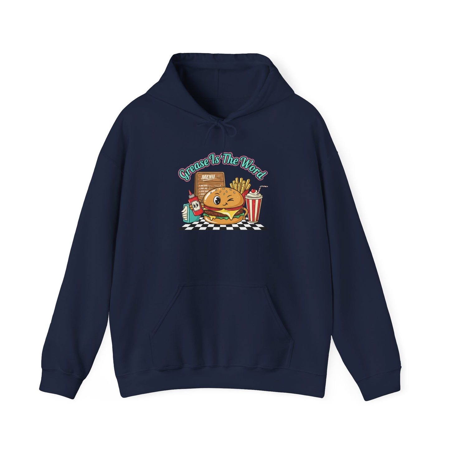 Grease is the Word, Matchbook Burger Diner Hoodie | retro diner shirt, pantry label art