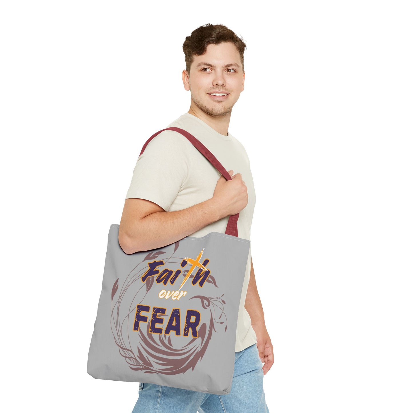 Inspirational Faith Over Fear Tote Bag