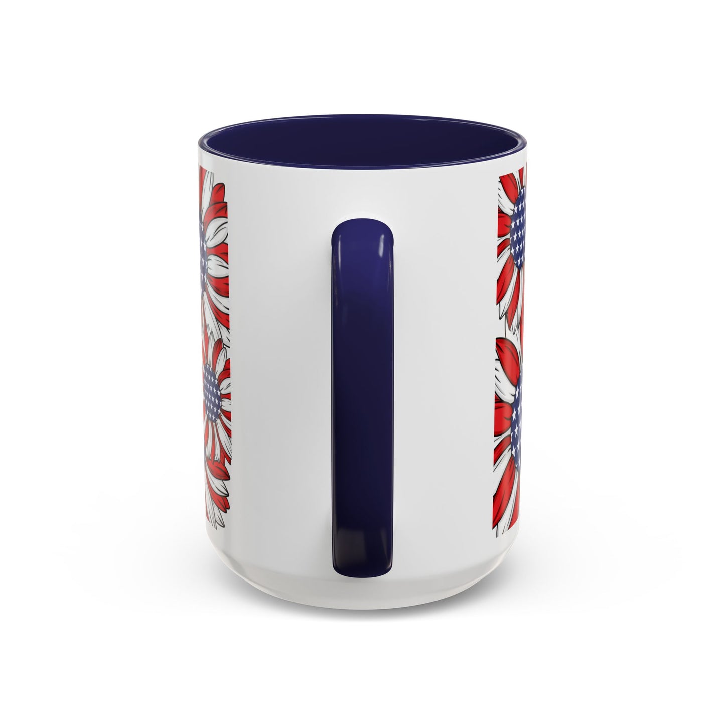 Patriotic Floral Coffee Mug | 11oz & 15oz | Red, White & Blue Décor | Perfect for Independence Day, Gifts & Everyday Use