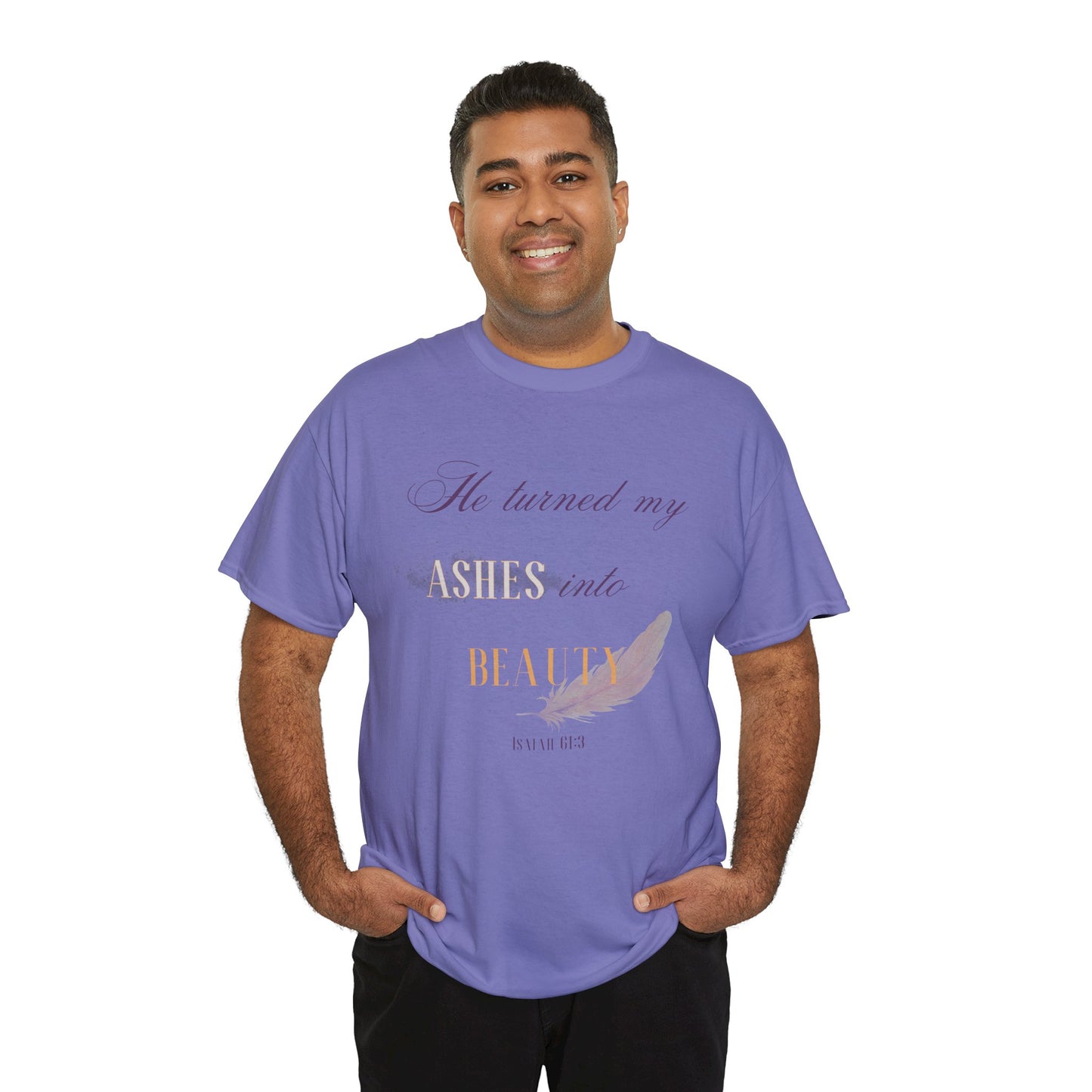 He Turned My Ashes Into Beauty Shirt – Christian Women’s Tee | Faith Based Apparel | Beauty for Ashes Shirt | Rise & Thrive Collection