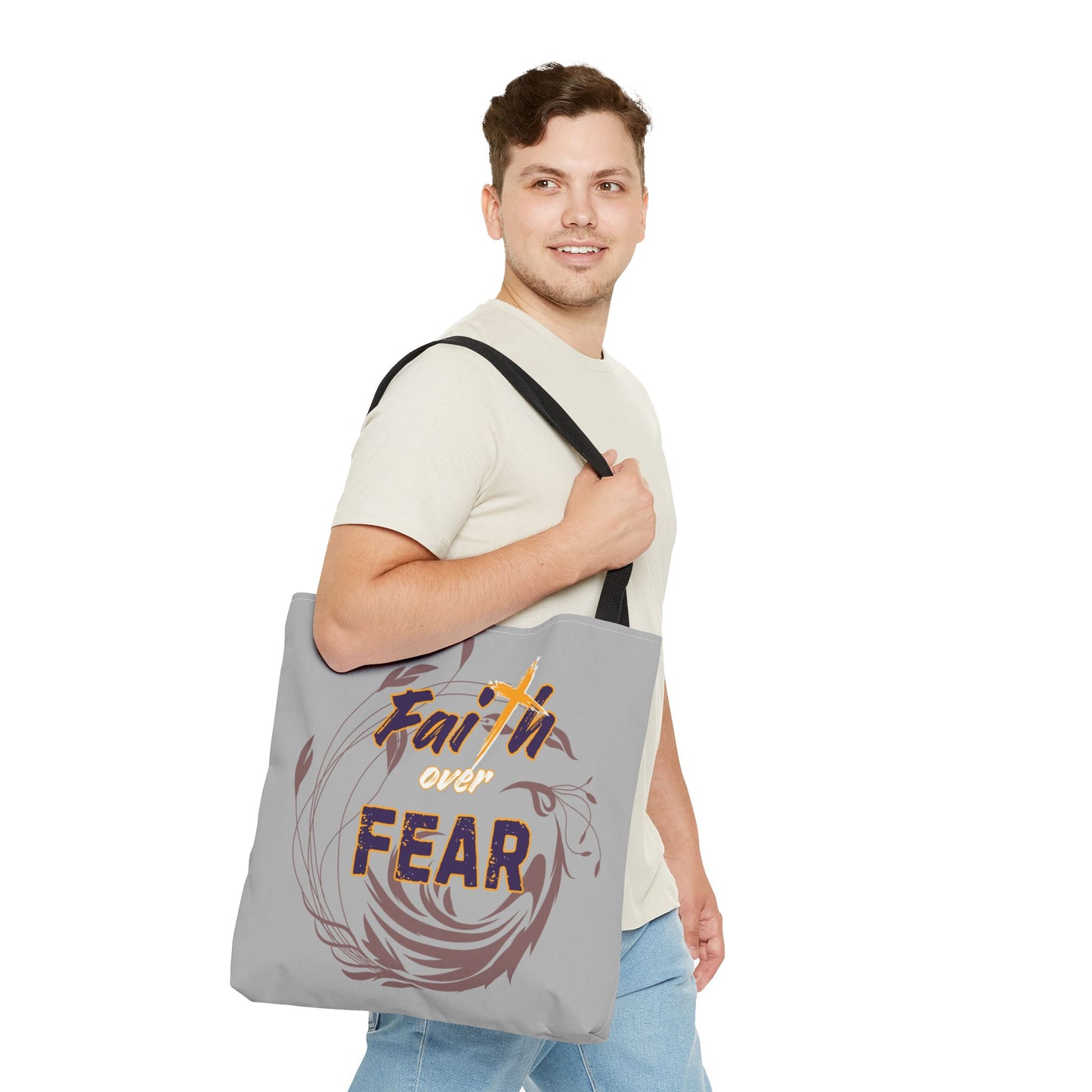 Inspirational Faith Over Fear Tote Bag