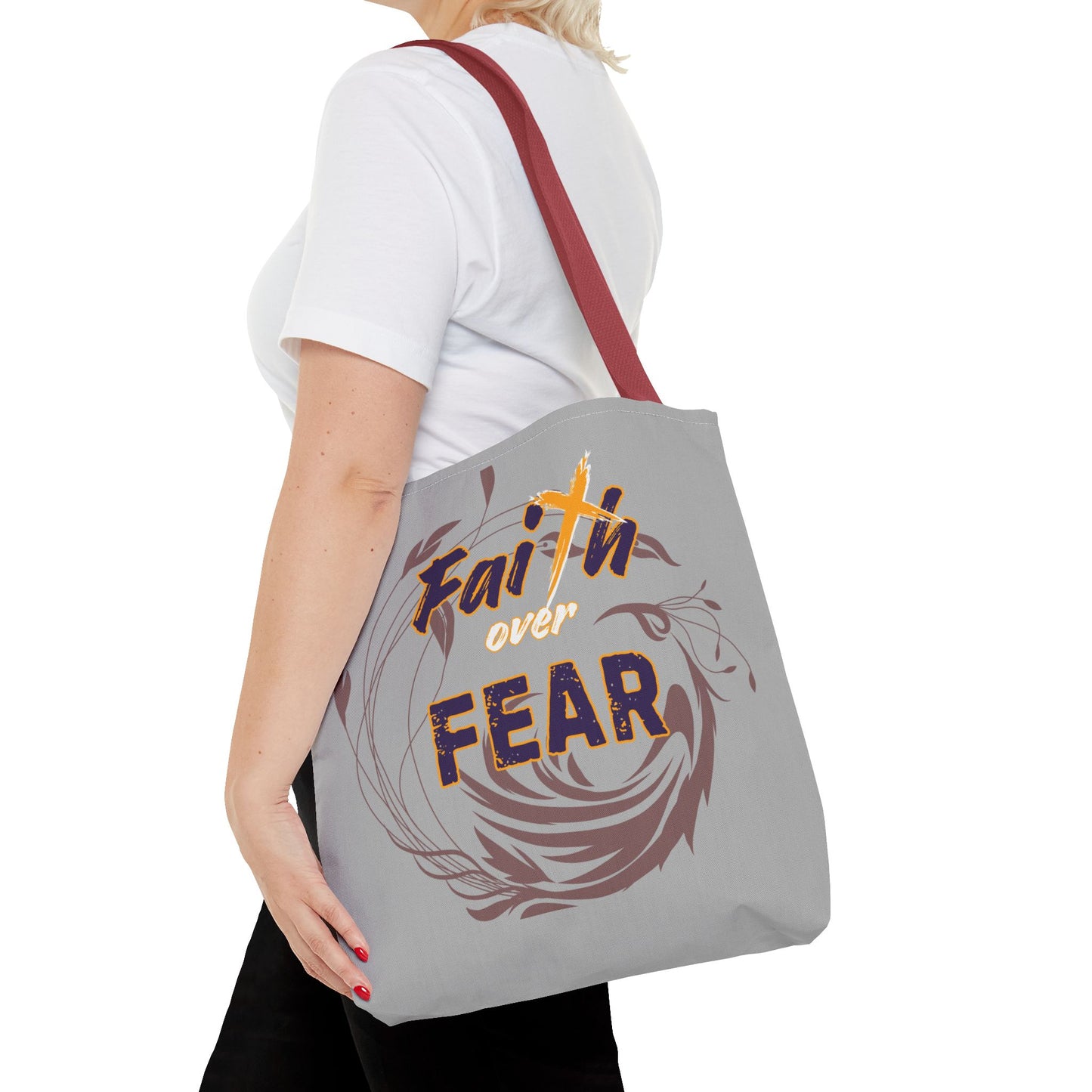 Inspirational Faith Over Fear Tote Bag