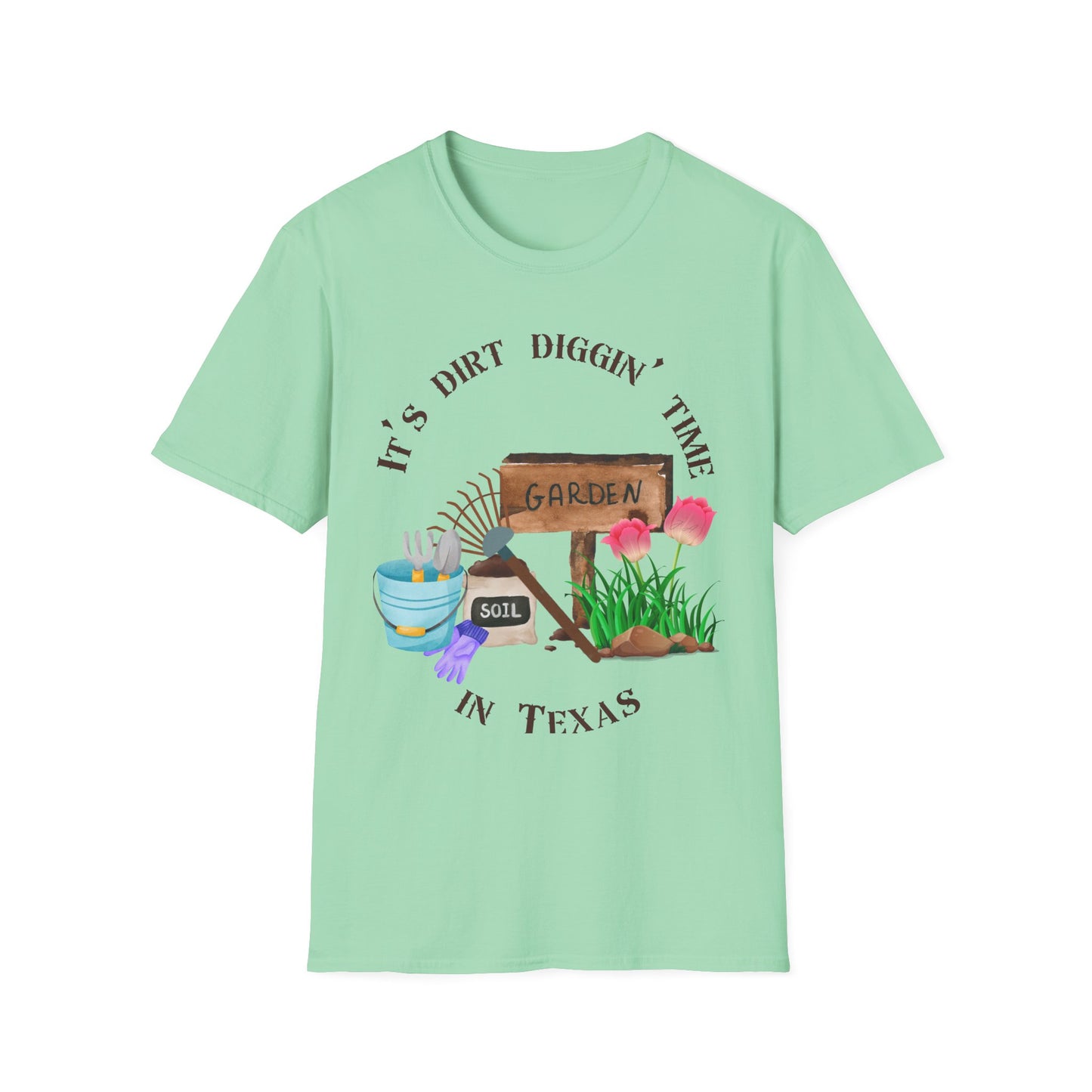 Garden-Themed Softstyle T-Shirt, Perfect for Plant Lovers, Gardening Gifts, Spring Celebrations, Outdoor Activities, Gift for Him/Her