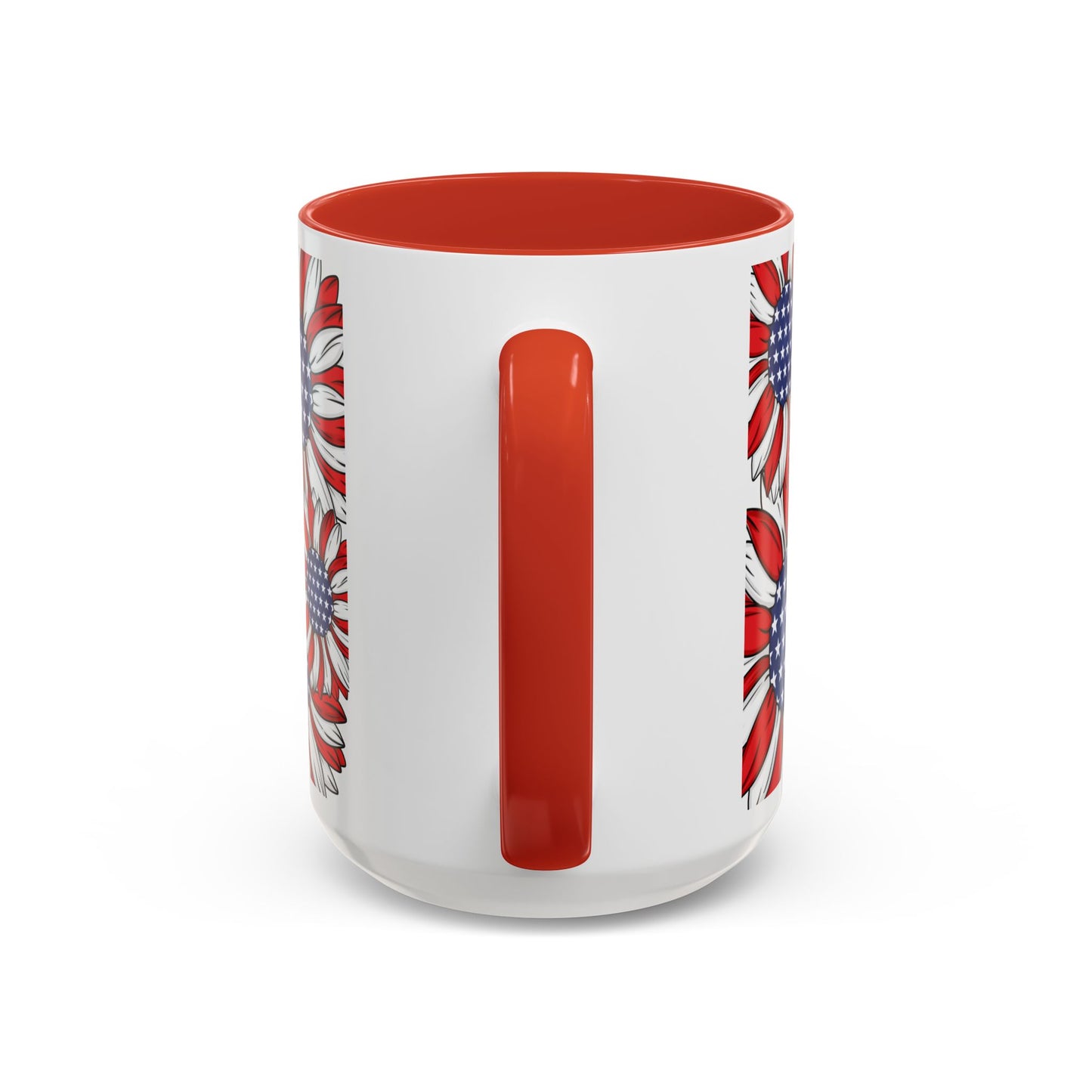 Patriotic Floral Coffee Mug | 11oz & 15oz | Red, White & Blue Décor | Perfect for Independence Day, Gifts & Everyday Use