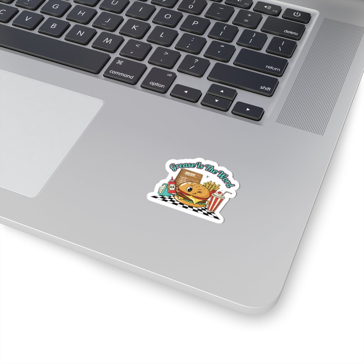Grease Is The Word Burger Diner Kiss-Cut Sticker | Retro Diner, Matchbook Graphic