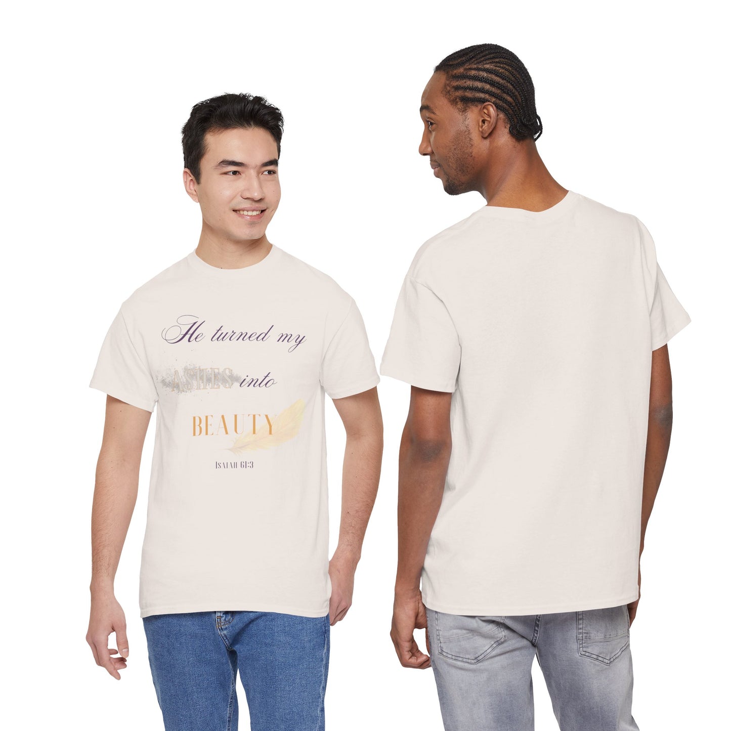 He Turned My Ashes Into Beauty Shirt – Christian Women’s Tee | Faith Based Apparel | Beauty for Ashes Shirt | Rise & Thrive Collection