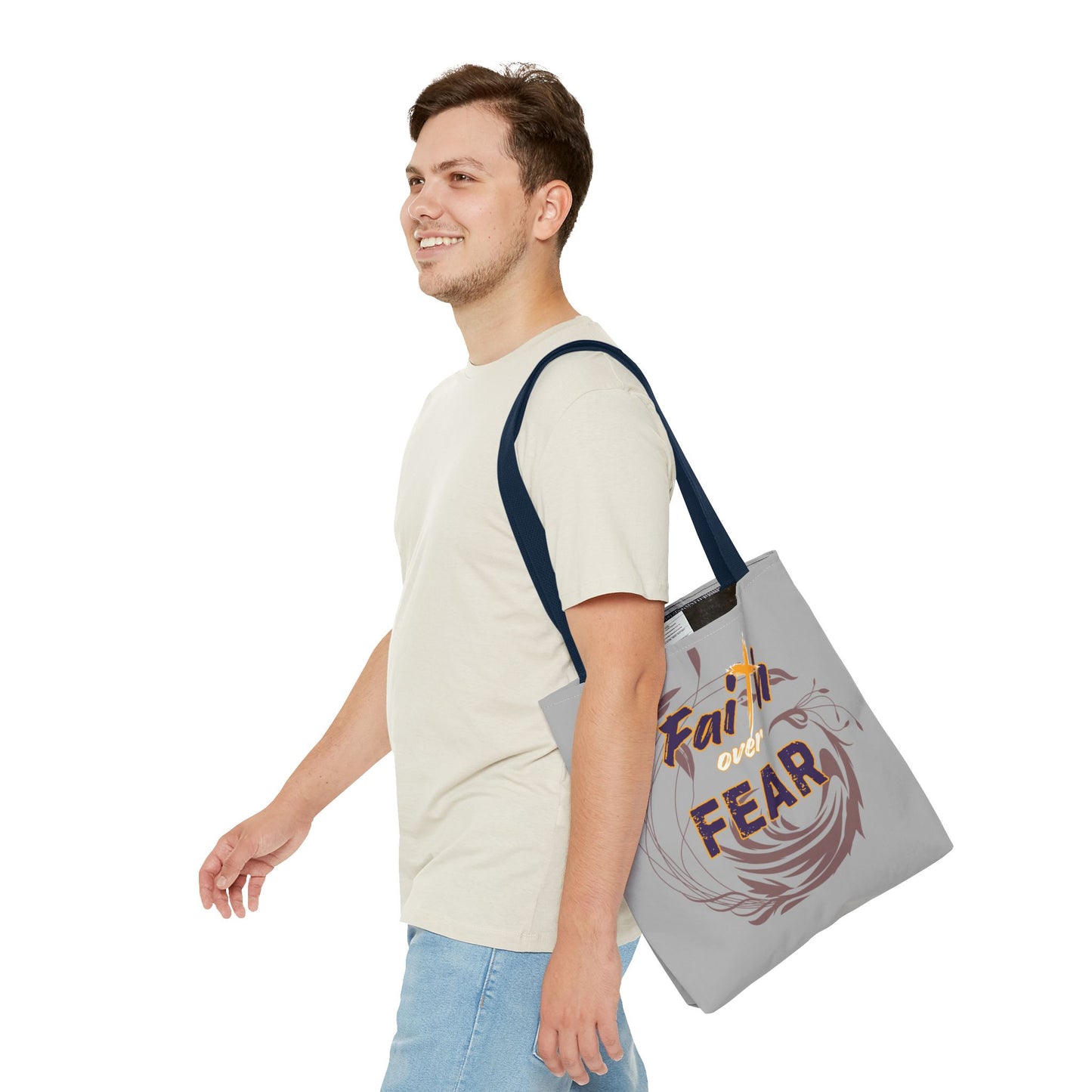 Inspirational Faith Over Fear Tote Bag
