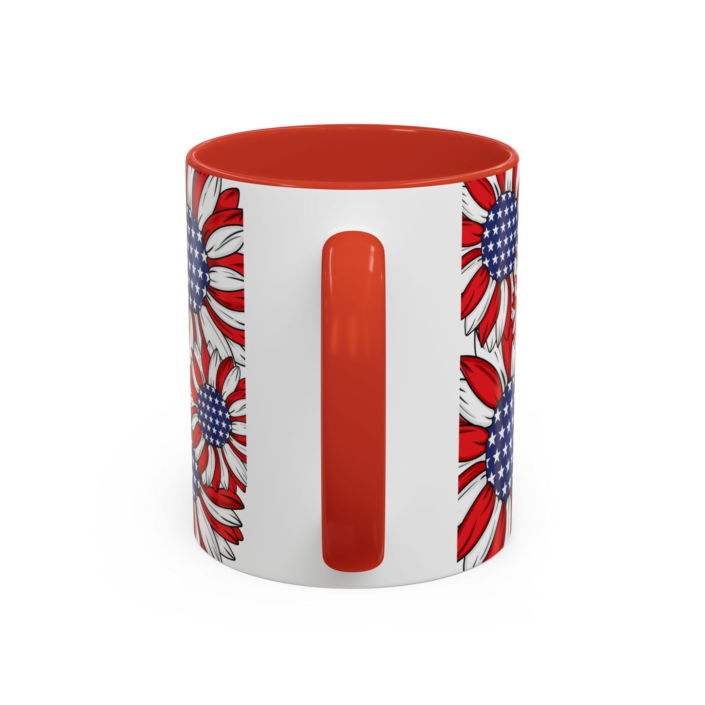 Patriotic Floral Coffee Mug | 11oz & 15oz | Red, White & Blue Décor | Perfect for Independence Day, Gifts & Everyday Use