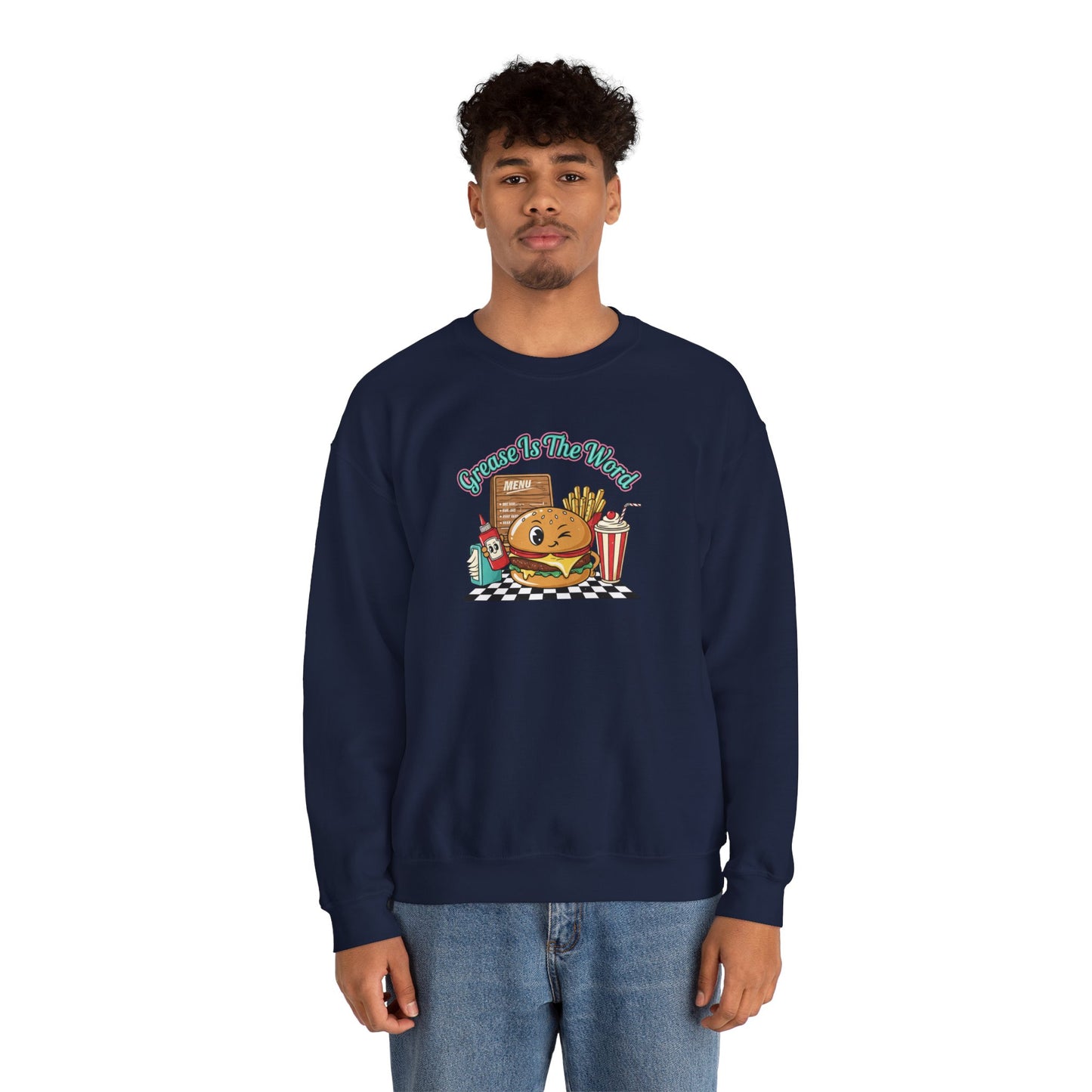 Cheeseburger Matchbook Design Sweatshirt | retro diner shirt, pantry label art