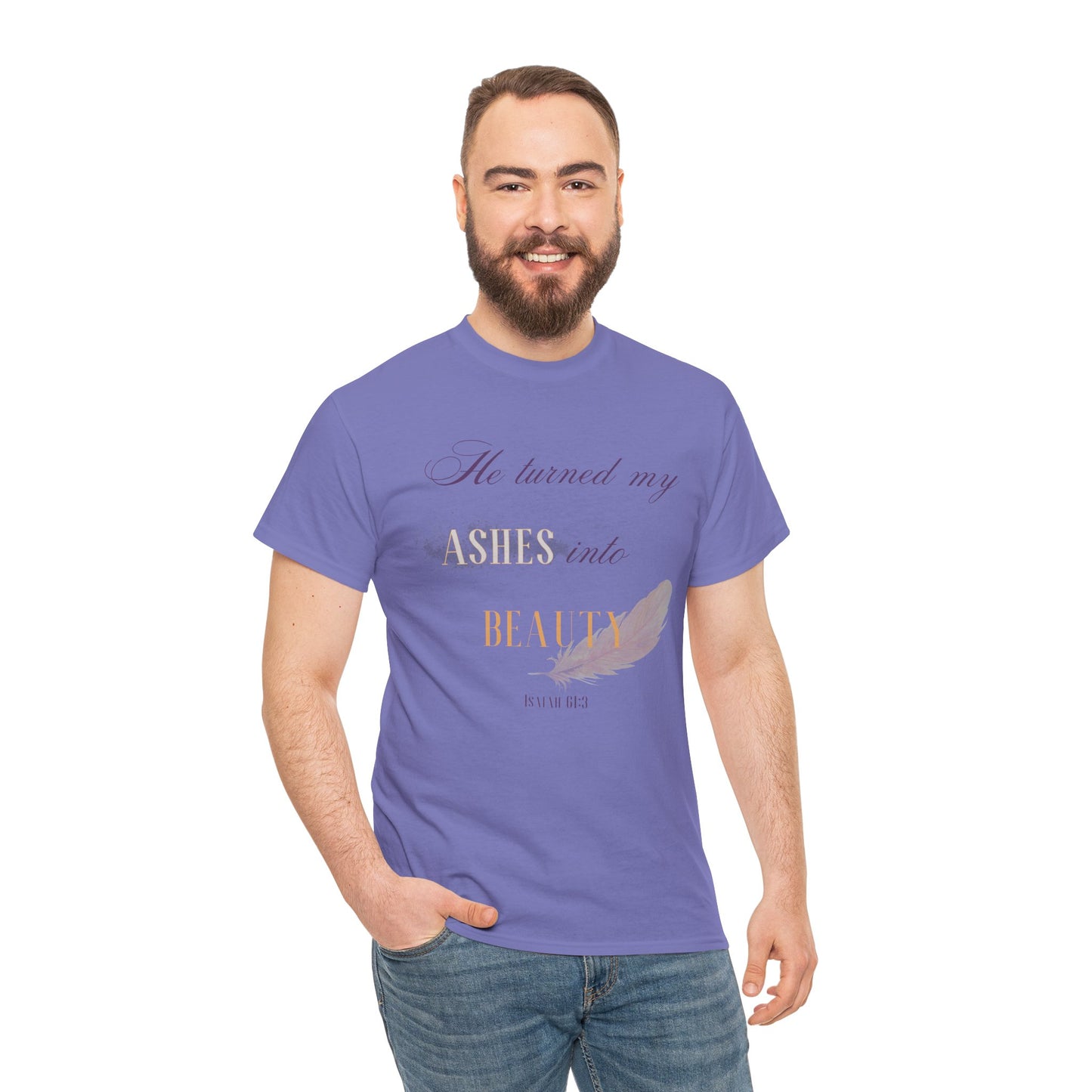 He Turned My Ashes Into Beauty Shirt – Christian Women’s Tee | Faith Based Apparel | Beauty for Ashes Shirt | Rise & Thrive Collection