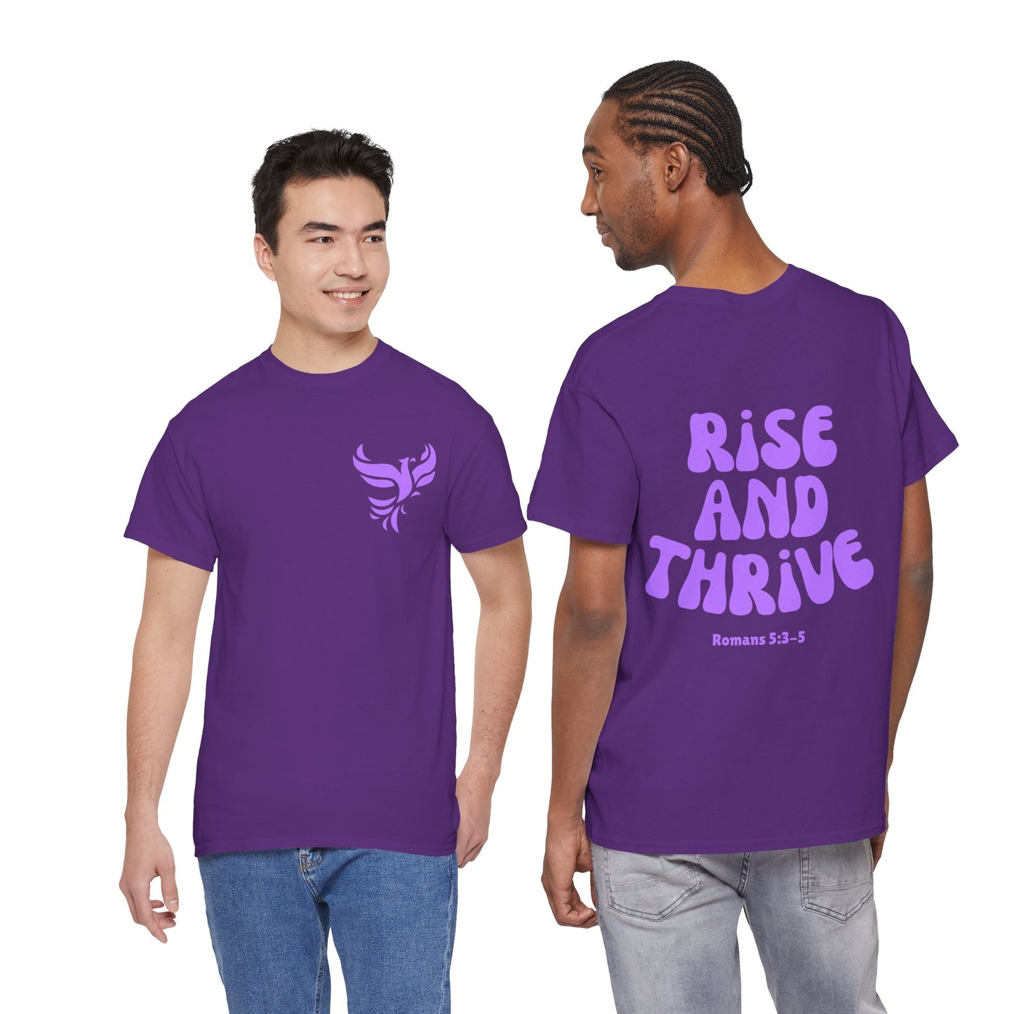Rise and Thrive Survivor Logo T-Shirt — Empowerment Purple Tee