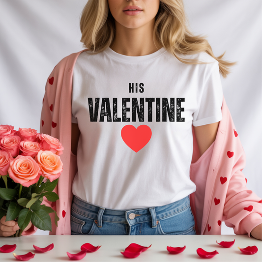 His Valentine T-Shirt, Valentines Day Shirt for Her, Matching Couple Valentine Shirts, Valentine Gift for Her
