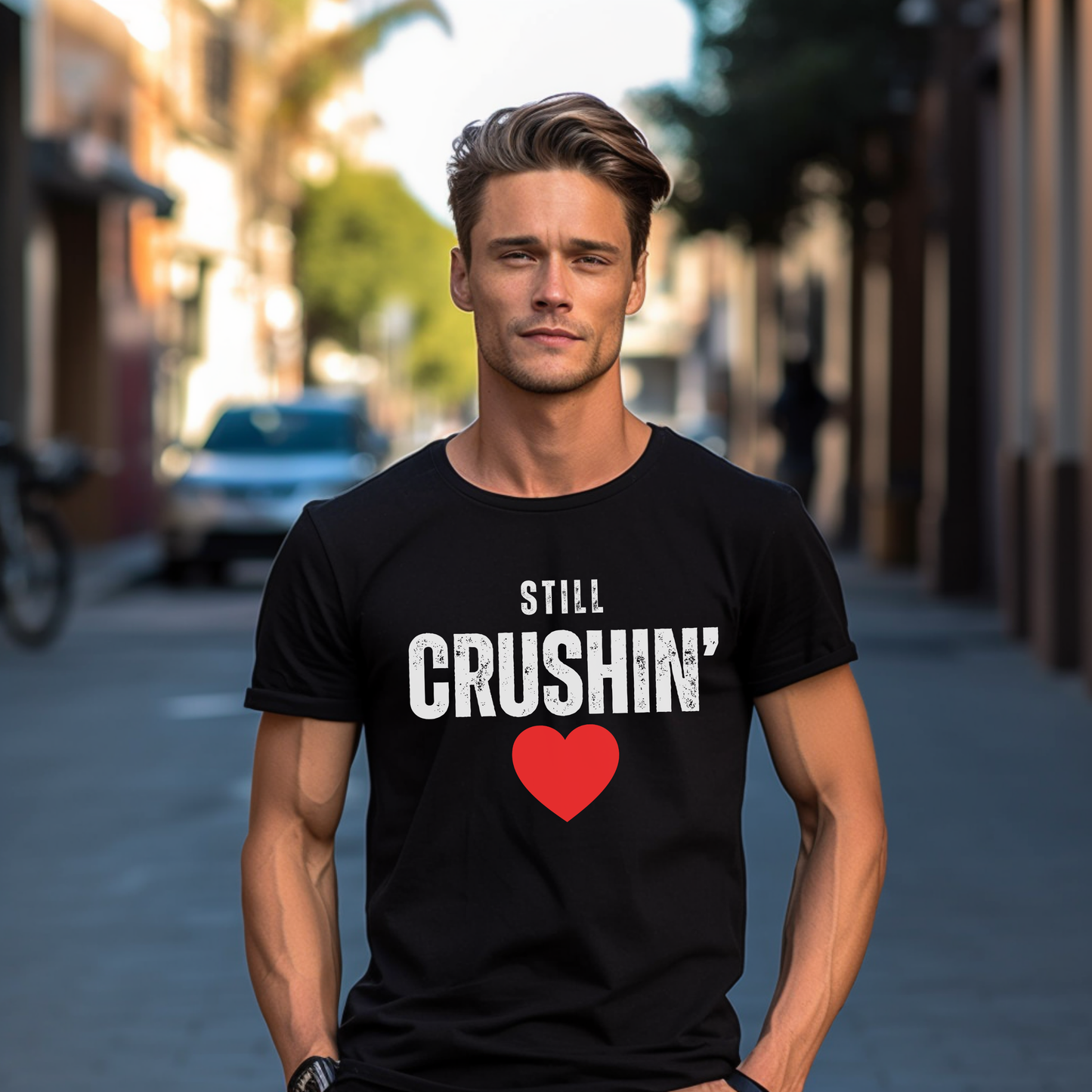 Still Crushin T-Shirt, Valentines Day Shirt for Him and Her, Matching Couple Valentine Shirts, Valentine Gift for Her and Him