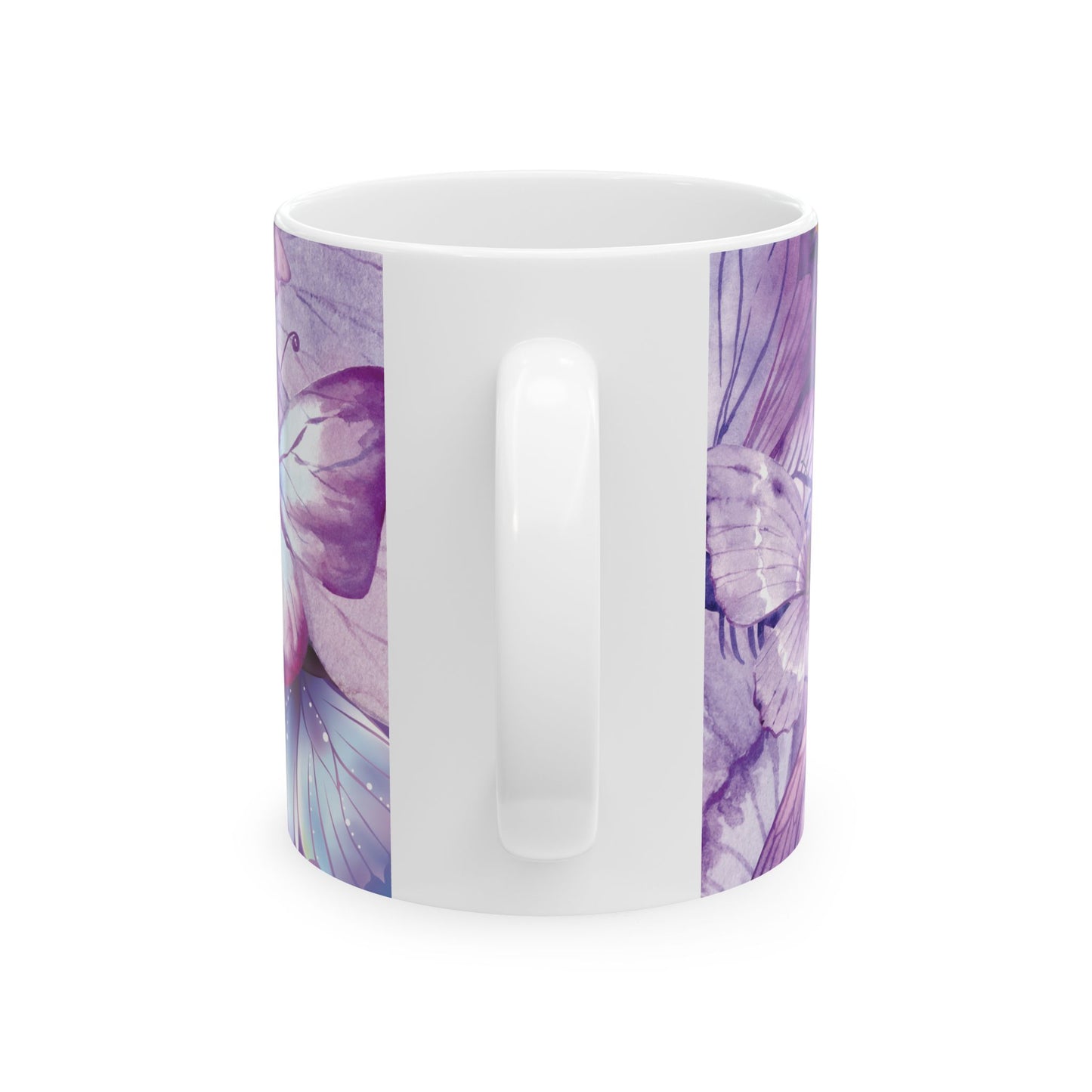 Butterfly Dream Ceramic Mug, Colorful Butterfly Mug, Nature Lover Gift, Artistic Coffee Cup, Spring Decor, Unique Drinkware