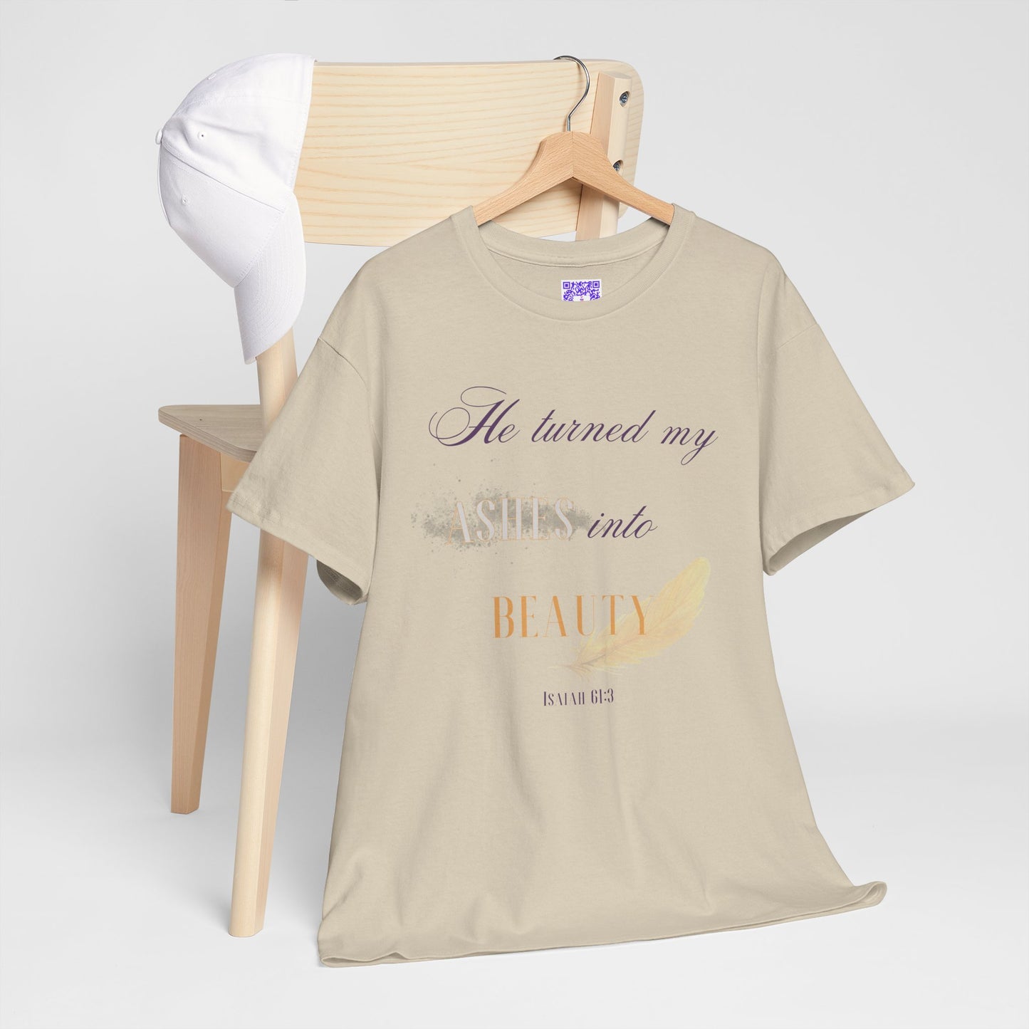 He Turned My Ashes Into Beauty Shirt – Christian Women’s Tee | Faith Based Apparel | Beauty for Ashes Shirt | Rise & Thrive Collection