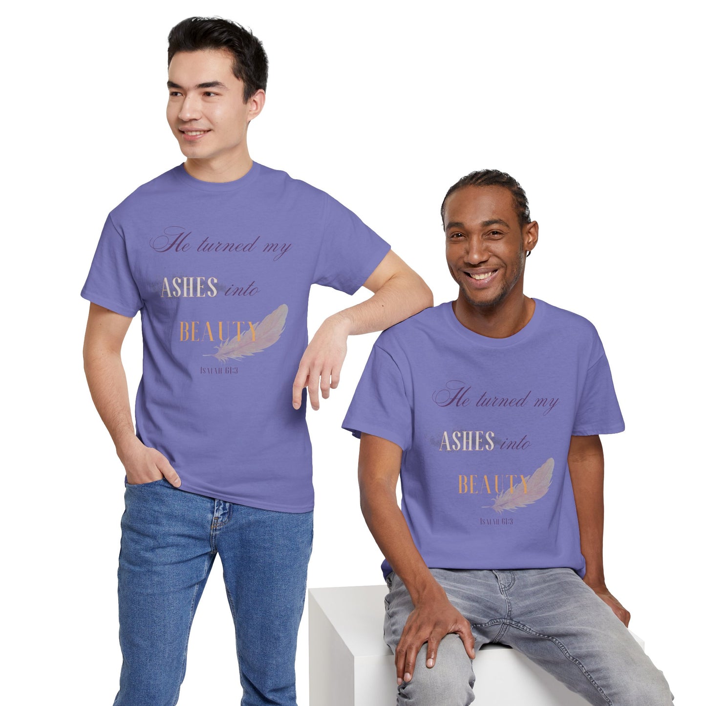 He Turned My Ashes Into Beauty Shirt – Christian Women’s Tee | Faith Based Apparel | Beauty for Ashes Shirt | Rise & Thrive Collection