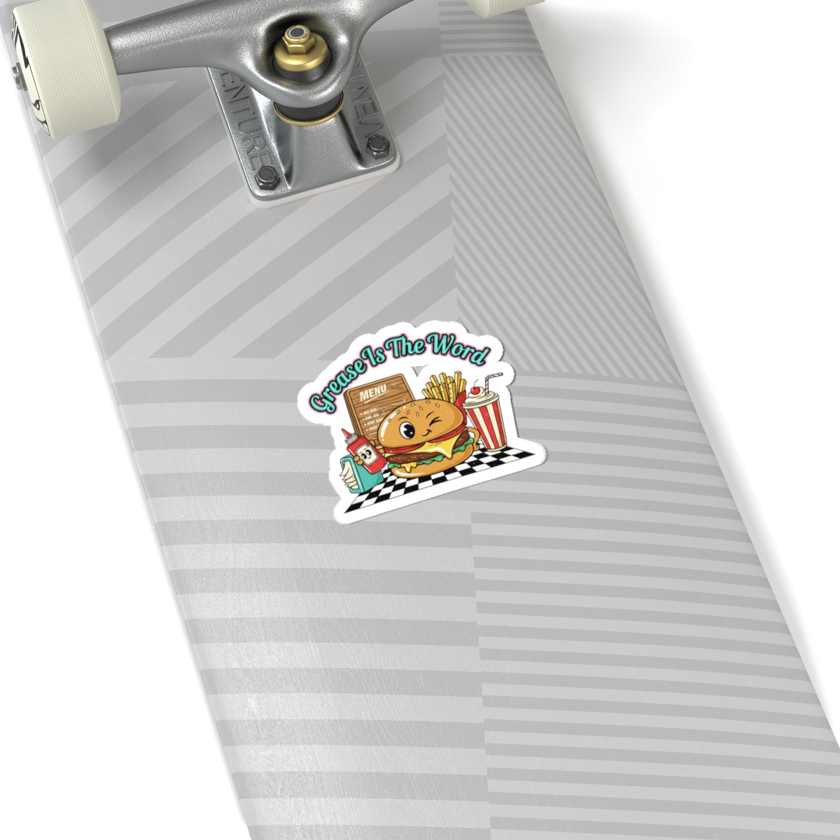 Grease Is The Word Burger Diner Kiss-Cut Sticker | Retro Diner, Matchbook Graphic
