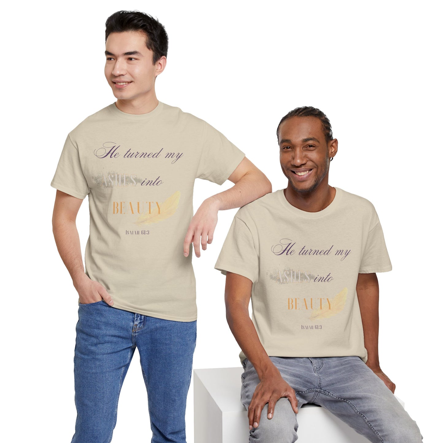 He Turned My Ashes Into Beauty Shirt – Christian Women’s Tee | Faith Based Apparel | Beauty for Ashes Shirt | Rise & Thrive Collection