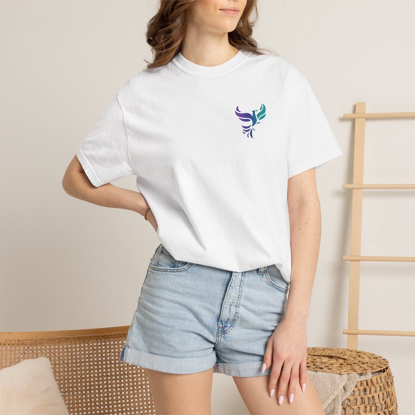 Rise and Thrive Suicide Prevention Shirt | Teal & Purple Phoenix Mental Health Awareness Tee | Romans 5:3–5
