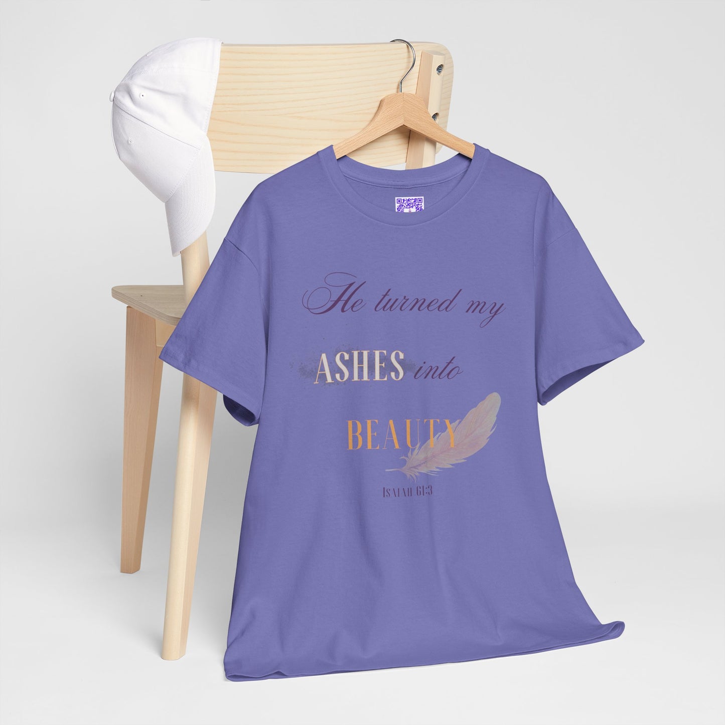 He Turned My Ashes Into Beauty Shirt – Christian Women’s Tee | Faith Based Apparel | Beauty for Ashes Shirt | Rise & Thrive Collection
