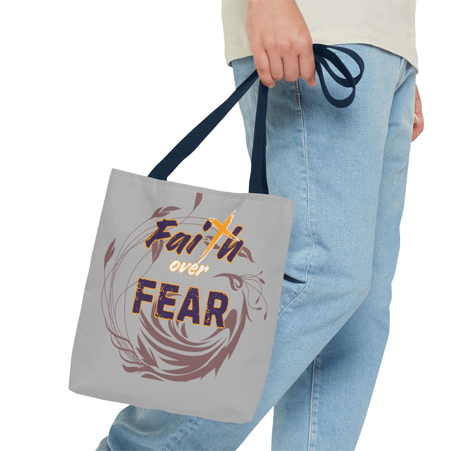 Inspirational Faith Over Fear Tote Bag