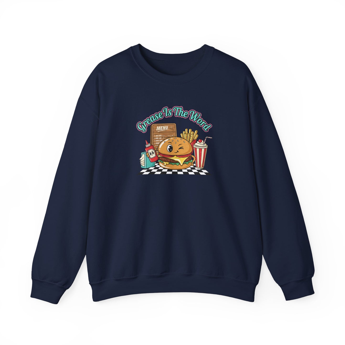 Cheeseburger Matchbook Design Sweatshirt | retro diner shirt, pantry label art