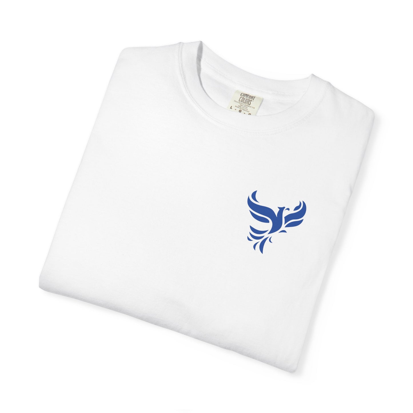 Rise and Thrive Child Abuse Awareness Shirt | Blue Phoenix Survivor & Advocate Tee | Romans 5:3–5
