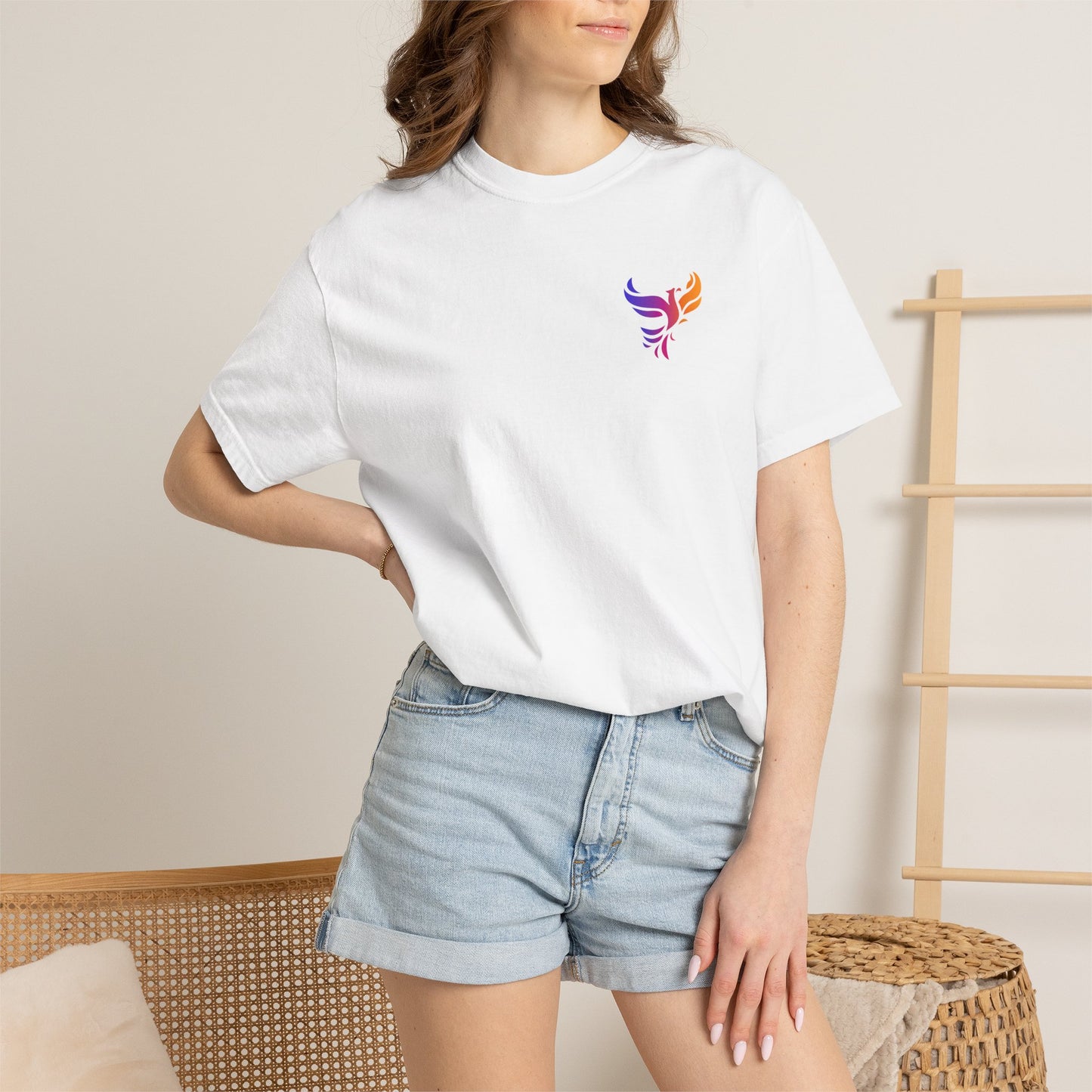 Rise & Thrive Phoenix Shirt | Christian Inspirational Tee | Romans 5:3–5 Faith Hope & Healing Shirt