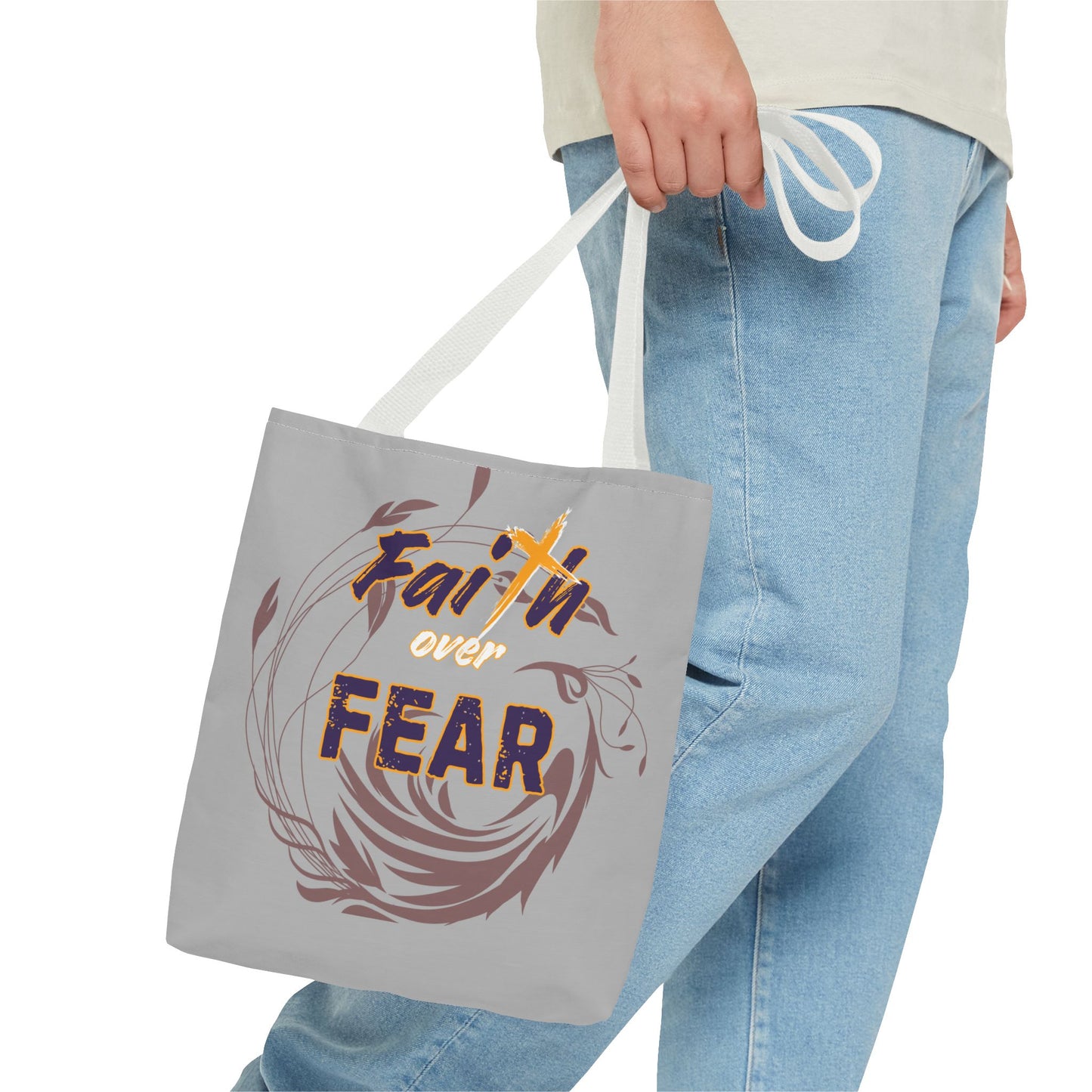 Inspirational Faith Over Fear Tote Bag