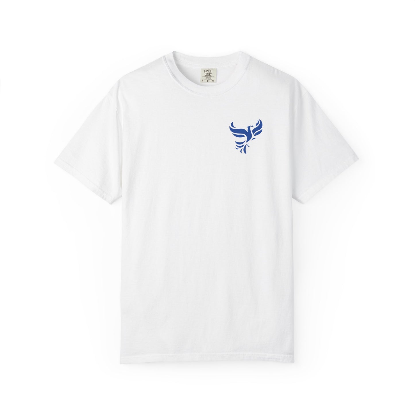 Rise and Thrive Child Abuse Awareness Shirt | Blue Phoenix Survivor & Advocate Tee | Romans 5:3–5