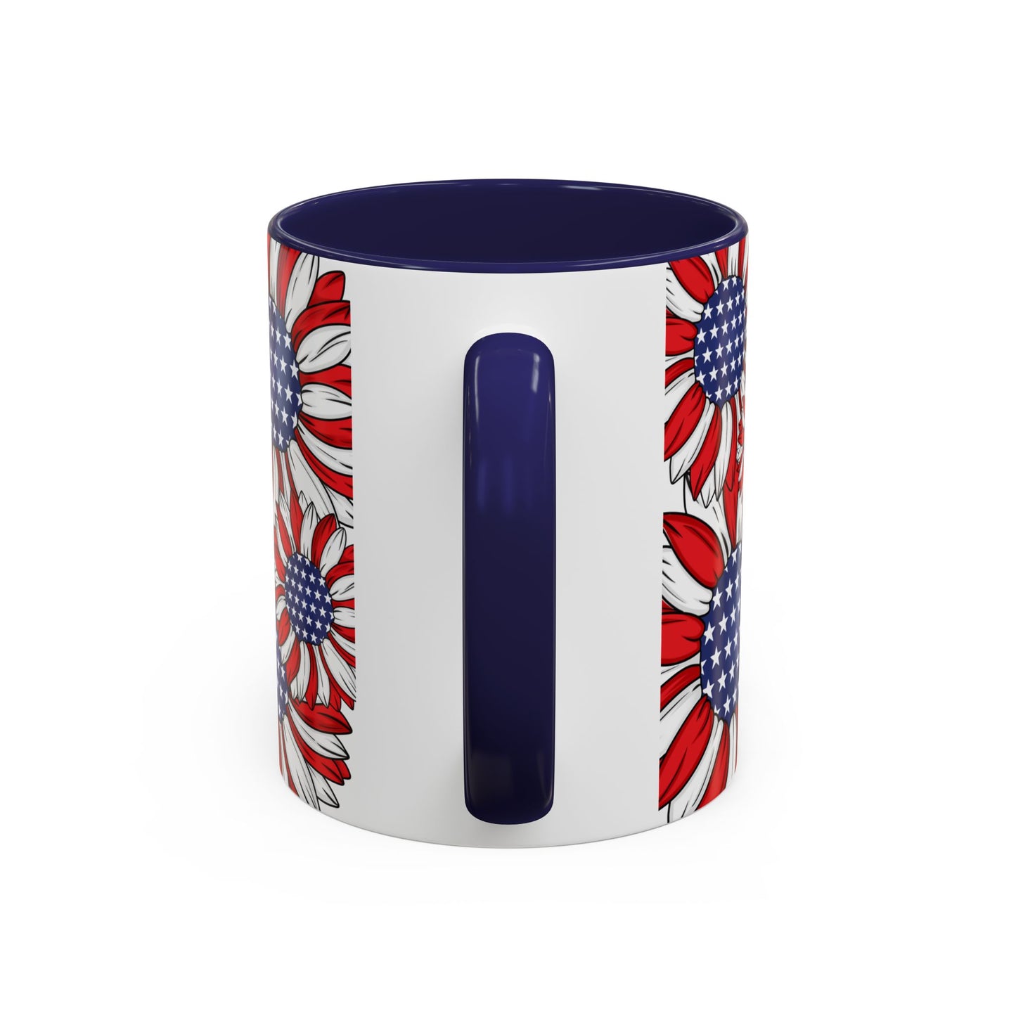 Patriotic Floral Coffee Mug | 11oz & 15oz | Red, White & Blue Décor | Perfect for Independence Day, Gifts & Everyday Use