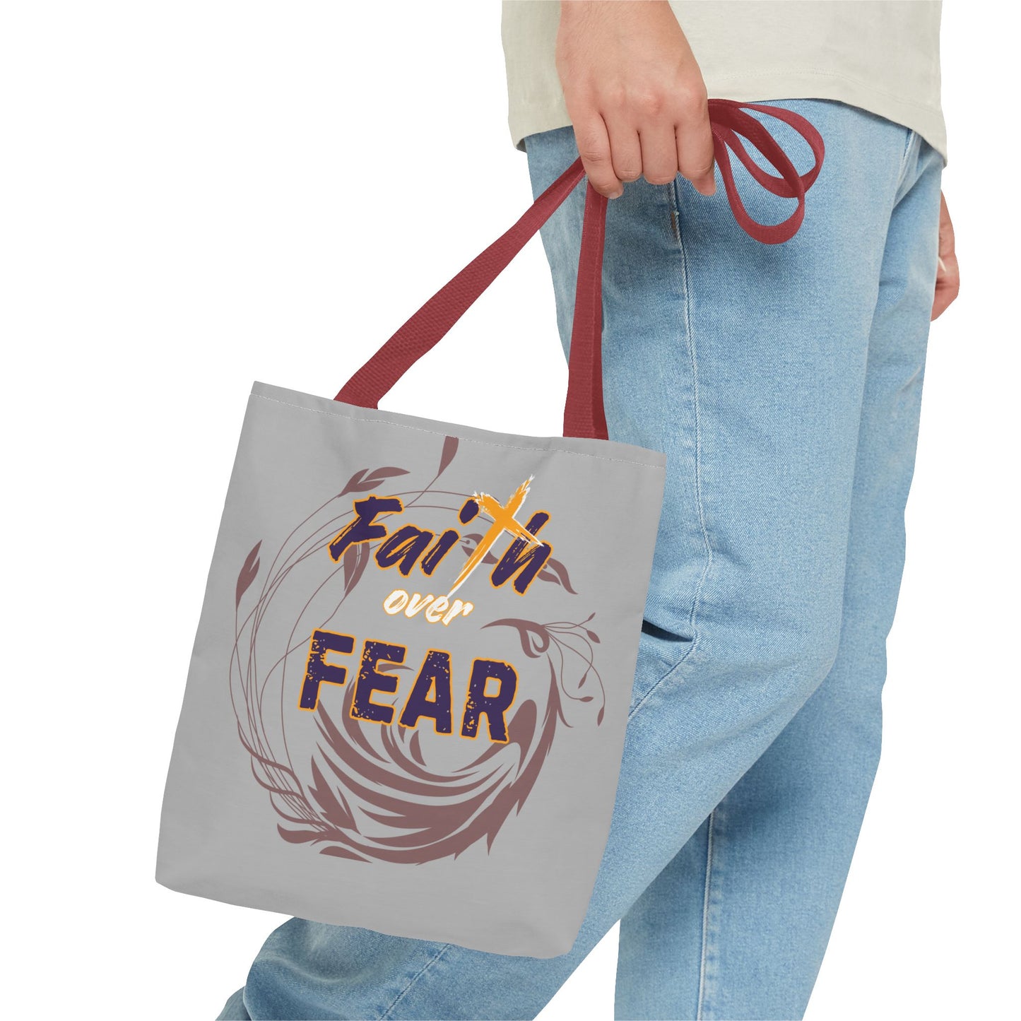 Inspirational Faith Over Fear Tote Bag