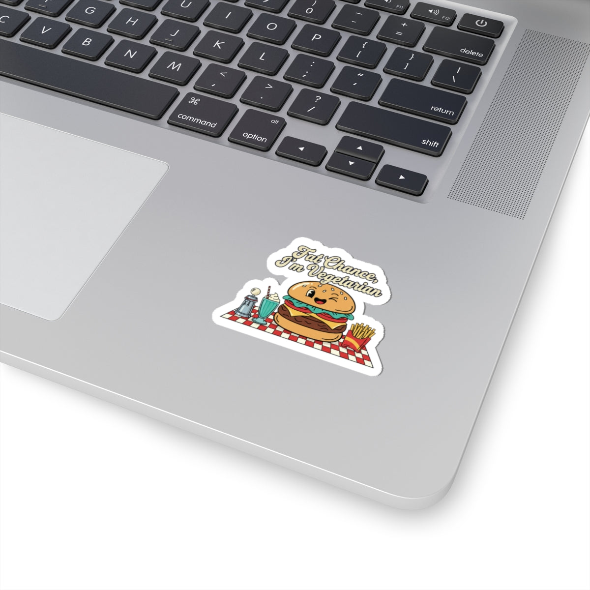 Fat Chance I'm Vegetarian Kiss-Cut Stickers | Retro Diner, Matchbook Graphic, Pantry Label Art