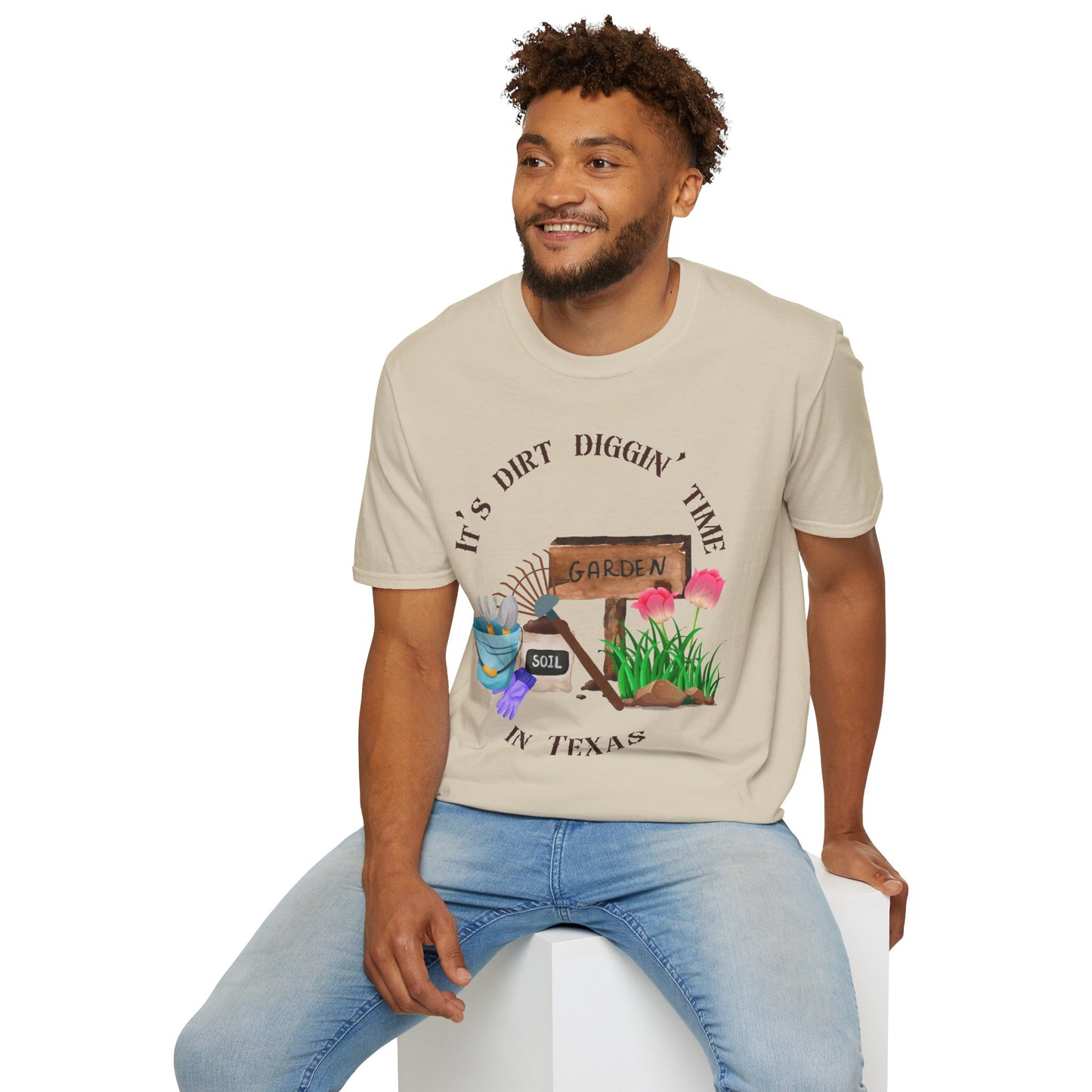 Garden-Themed Unisex Softstyle T-Shirt, Perfect for Plant Lovers, Gardening Gifts, Spring Celebrations, Outdoor Activities, Gift for Him/Her