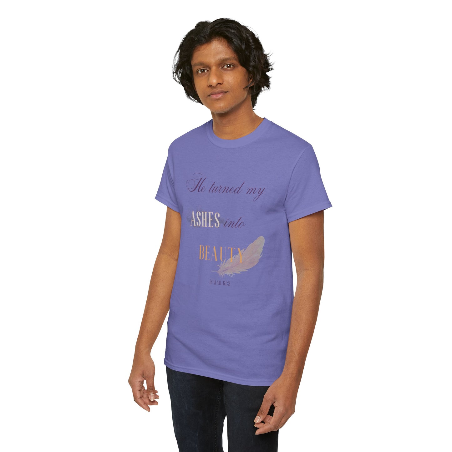 He Turned My Ashes Into Beauty Shirt – Christian Women’s Tee | Faith Based Apparel | Beauty for Ashes Shirt | Rise & Thrive Collection